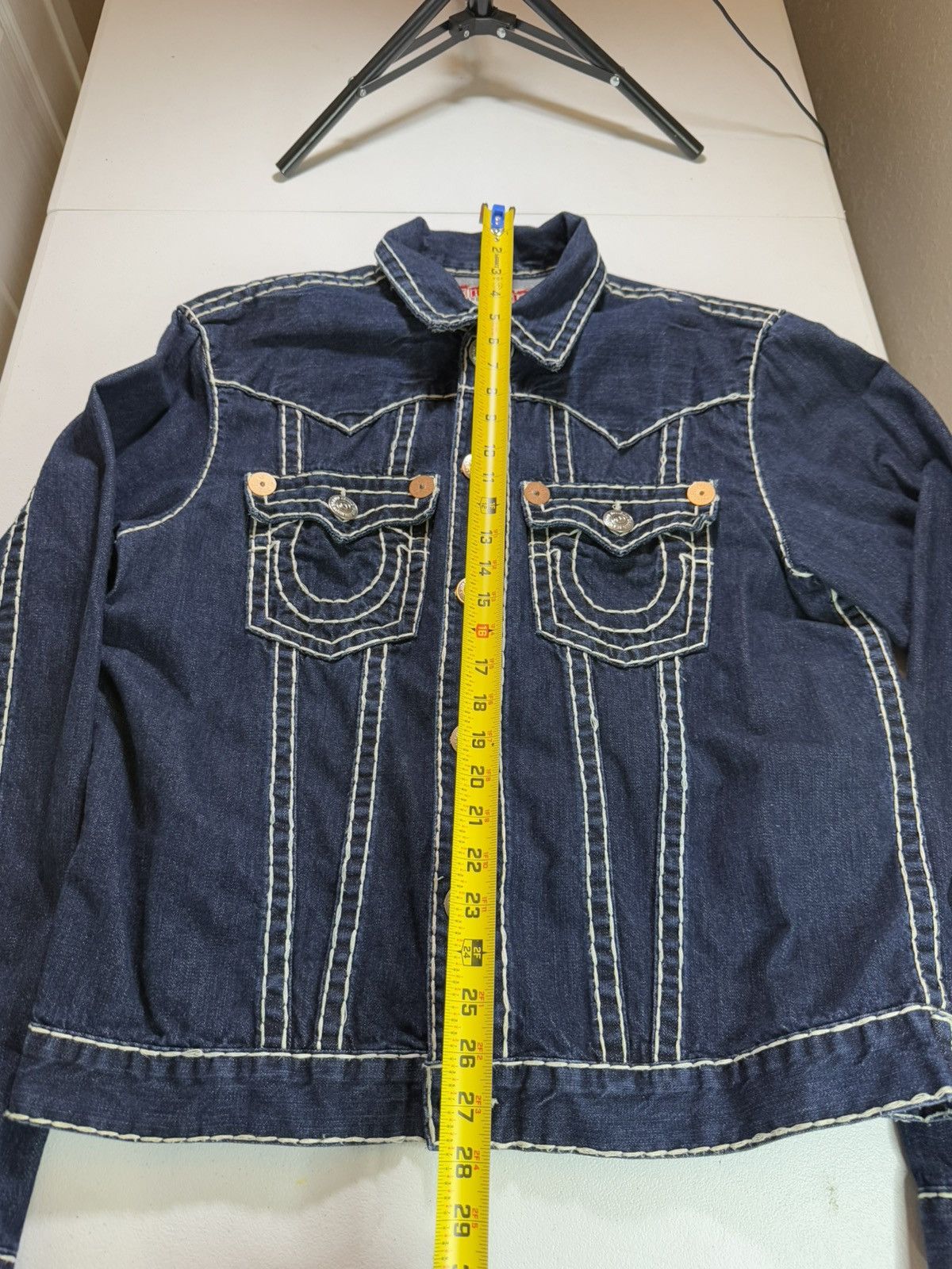 True Religion Y2K True Religion Thick Stitch Blue Denim Jacket Sz XXL Size US XXL / EU 58 / 5 - 6 Thumbnail