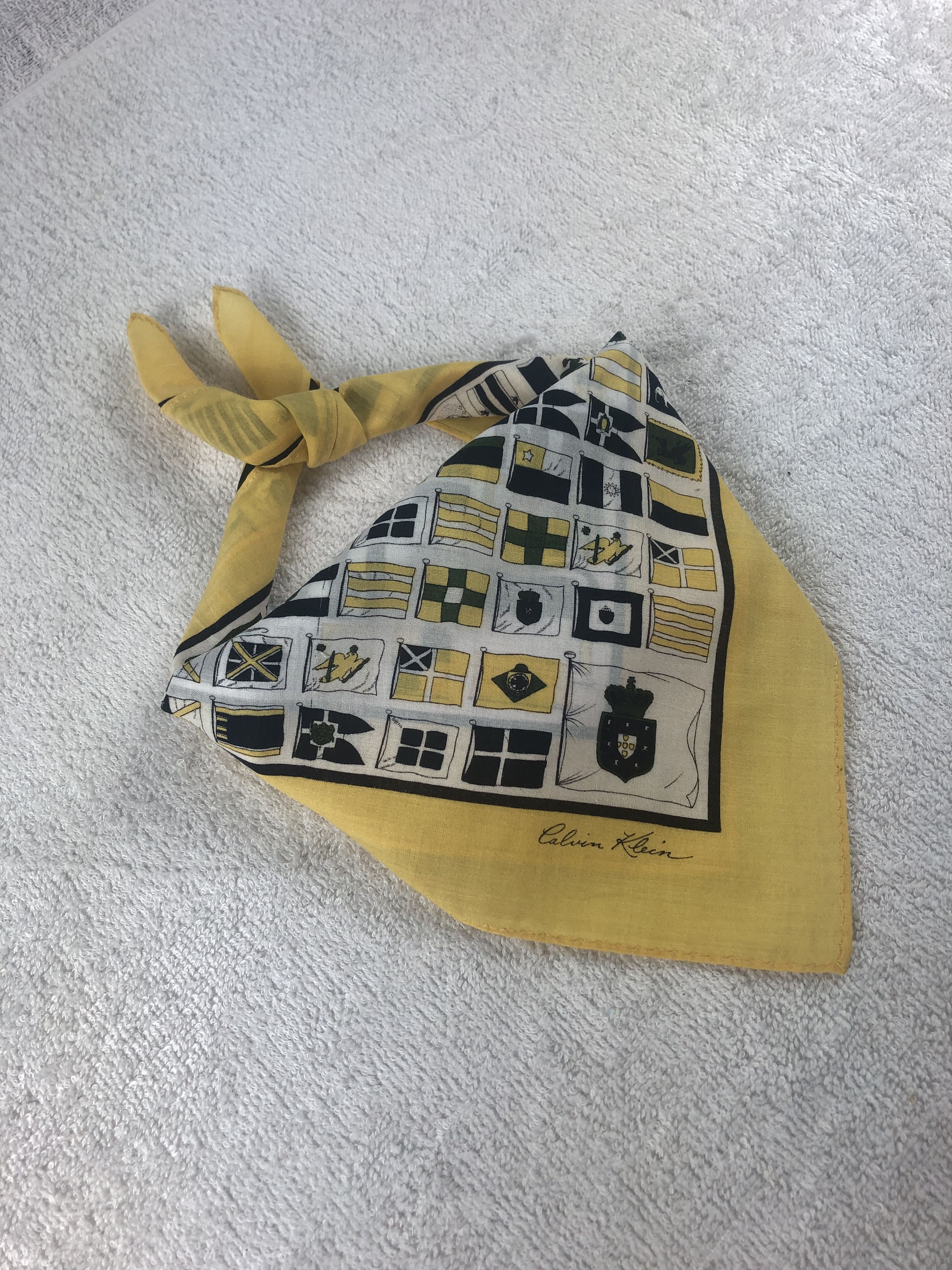 Calvin Klein × Vintage Calvin Klein Handkerchief / Bandana / Neckerchief Size ONE SIZE - 2 Thumbnail
