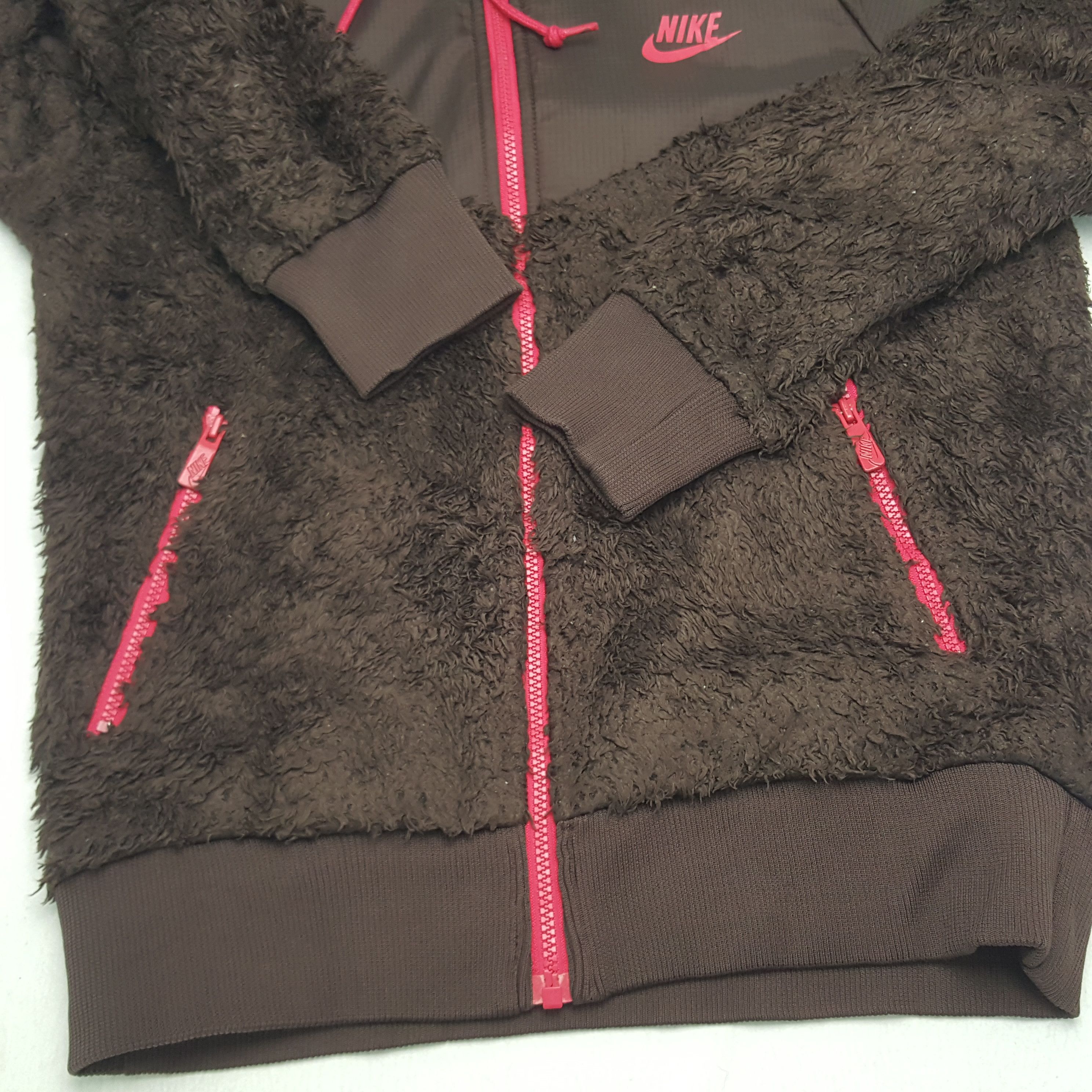 Nike × Vintage Vintage Nike Fur Zipper Hoodies Jacket Size US M / EU 48-50 / 2 - 7 Thumbnail