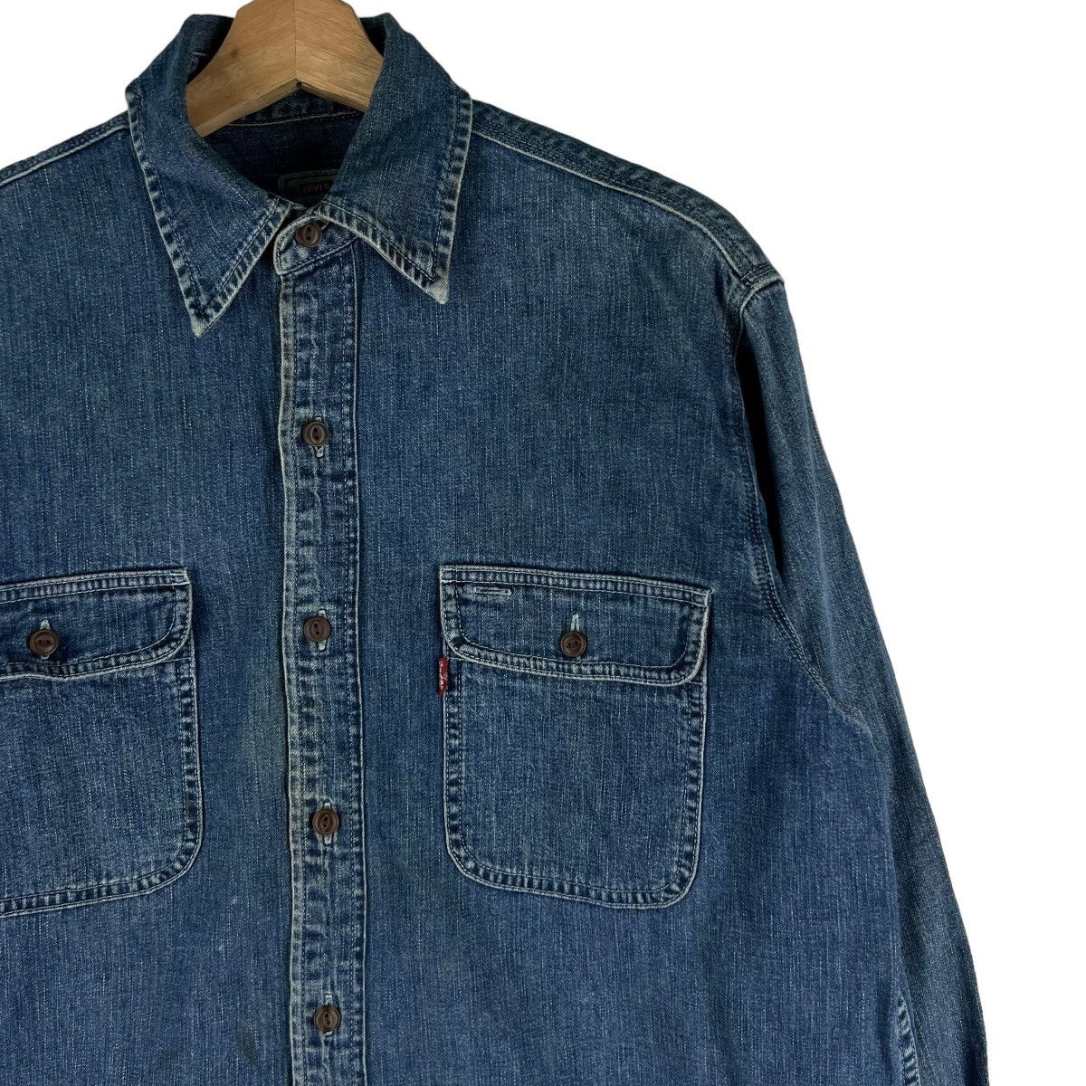 Levi's 🔥VINTAGE LEVI’S SHIRT DENIM BUTTON UPS UNION MADE Size US S / EU 44-46 / 1 - 4 Thumbnail