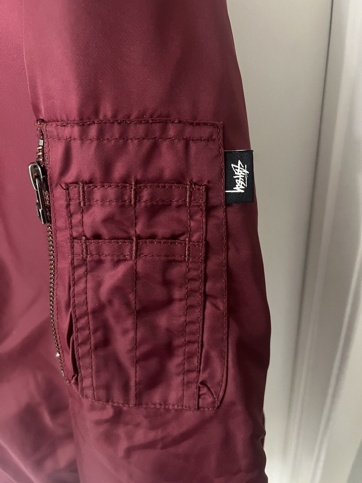 Stussy Stussy maroon bomber jacket vintage Size US M / EU 48-50 / 2 - 4 Thumbnail