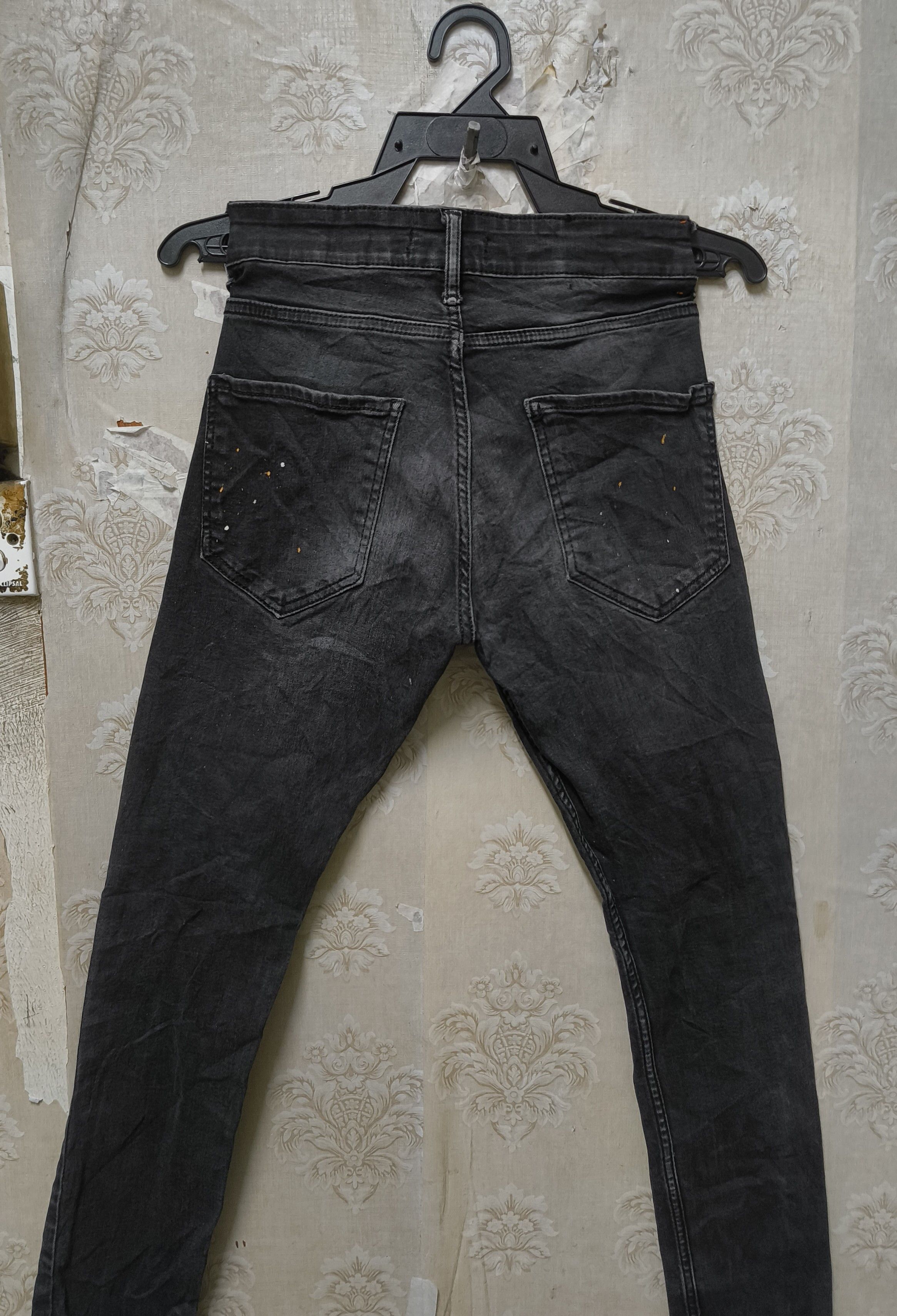 Japanese Brand BLVCK DENIM DISTRESSED ART JEANS SKINNY FIT Size US 30 / EU 46 - 11 Thumbnail