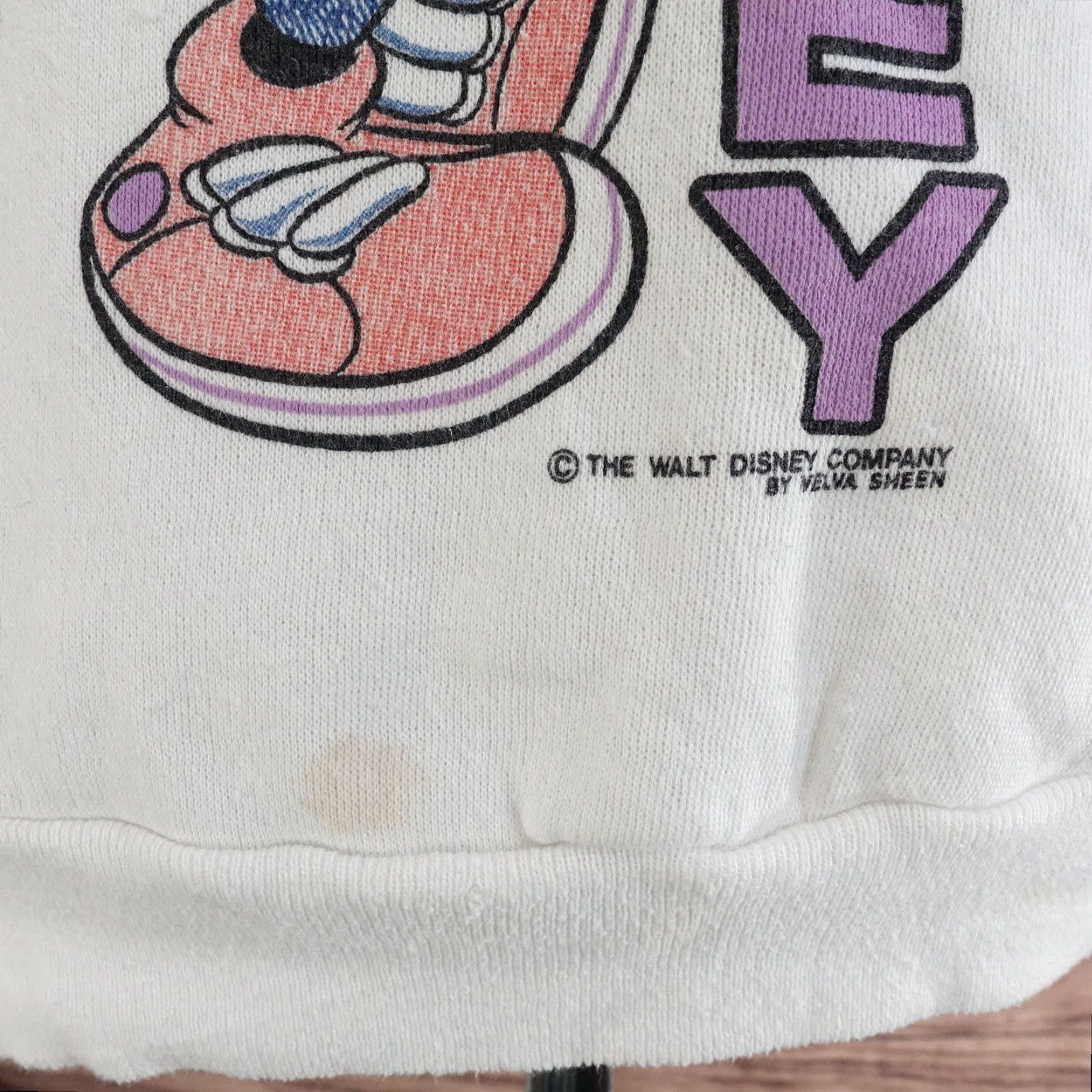 Velva Sheen Vintage Disney Mickey Sweatshirt Men XL White 70s 80s Florida Velva Sheen Pullover Size US XL / EU 56 / 4 - 3 Thumbnail