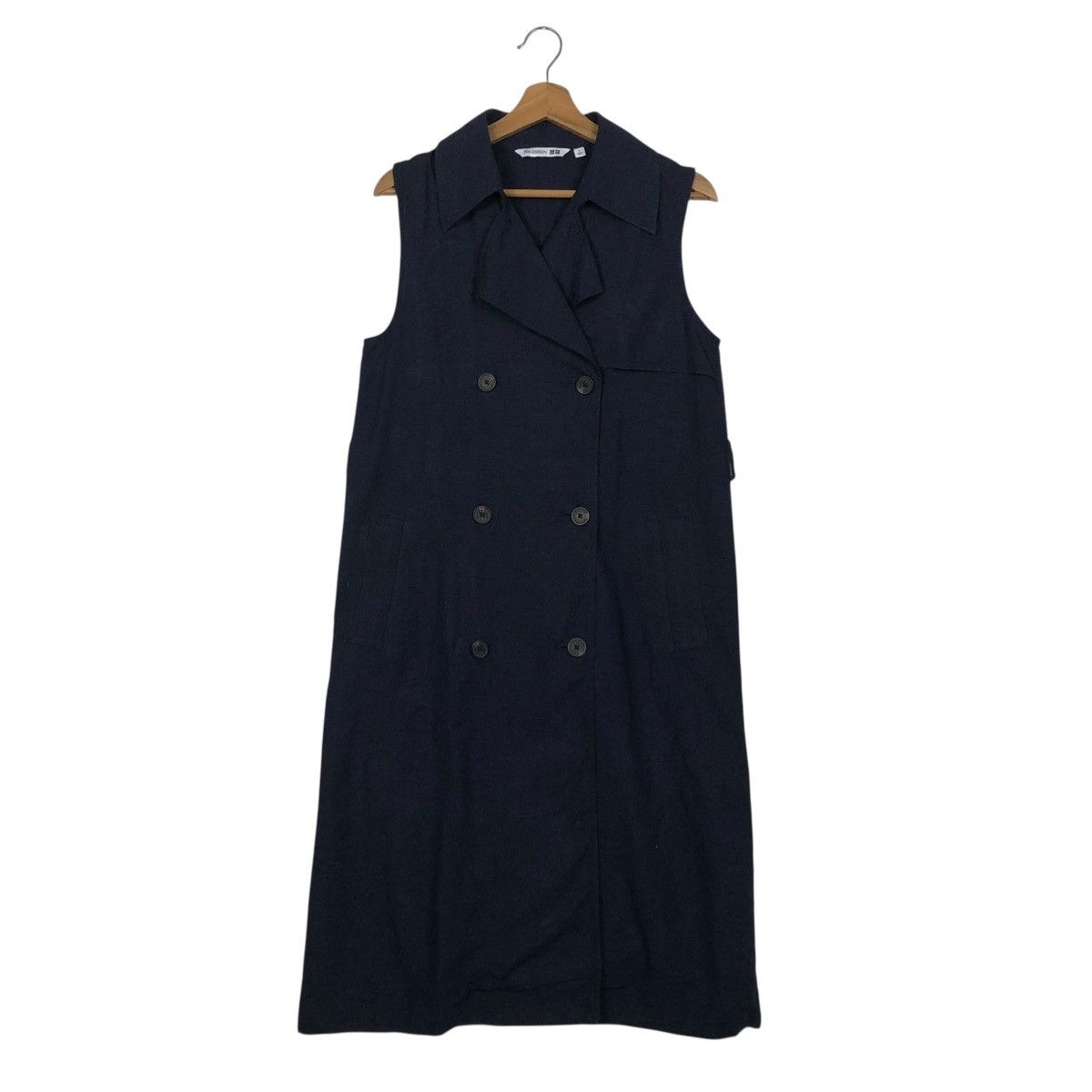 JW Anderson  Japanese Brand  Uniqlo J.W.Anderson Linen-Blend Belted  Sleeveless Lapel Dress | Grailed