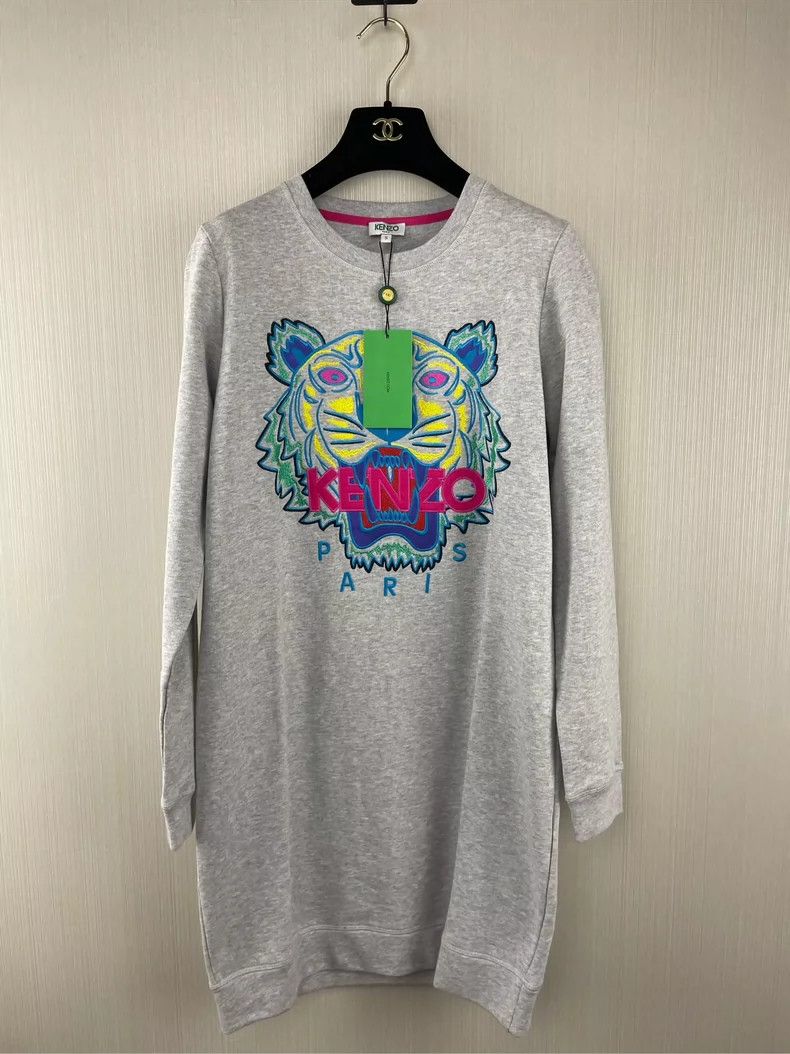 Kenzo KENZO Embroidered Logo Sweatshirt Dress Size S / US 4 / IT 40 - 1 Thumbnail