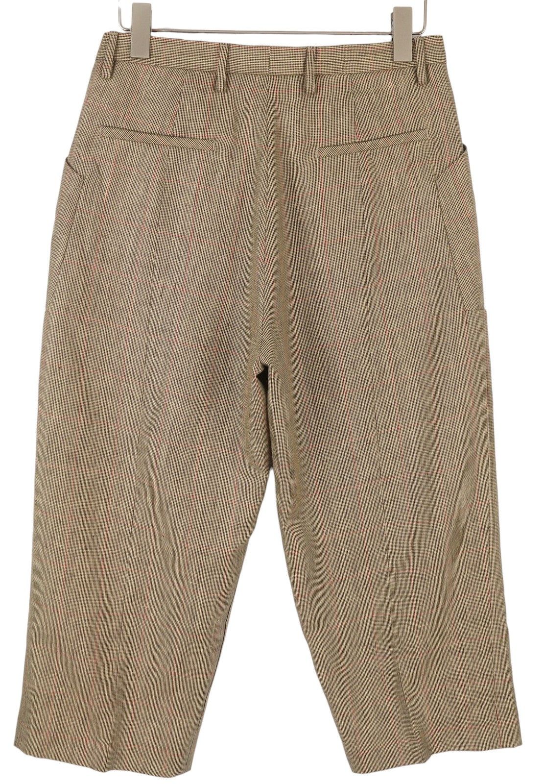 R13 PLEATED POCKET 27 Brown Wool Linen Cropped SS25 86846 Size 27" / US 4 / IT 40 - 2 Thumbnail