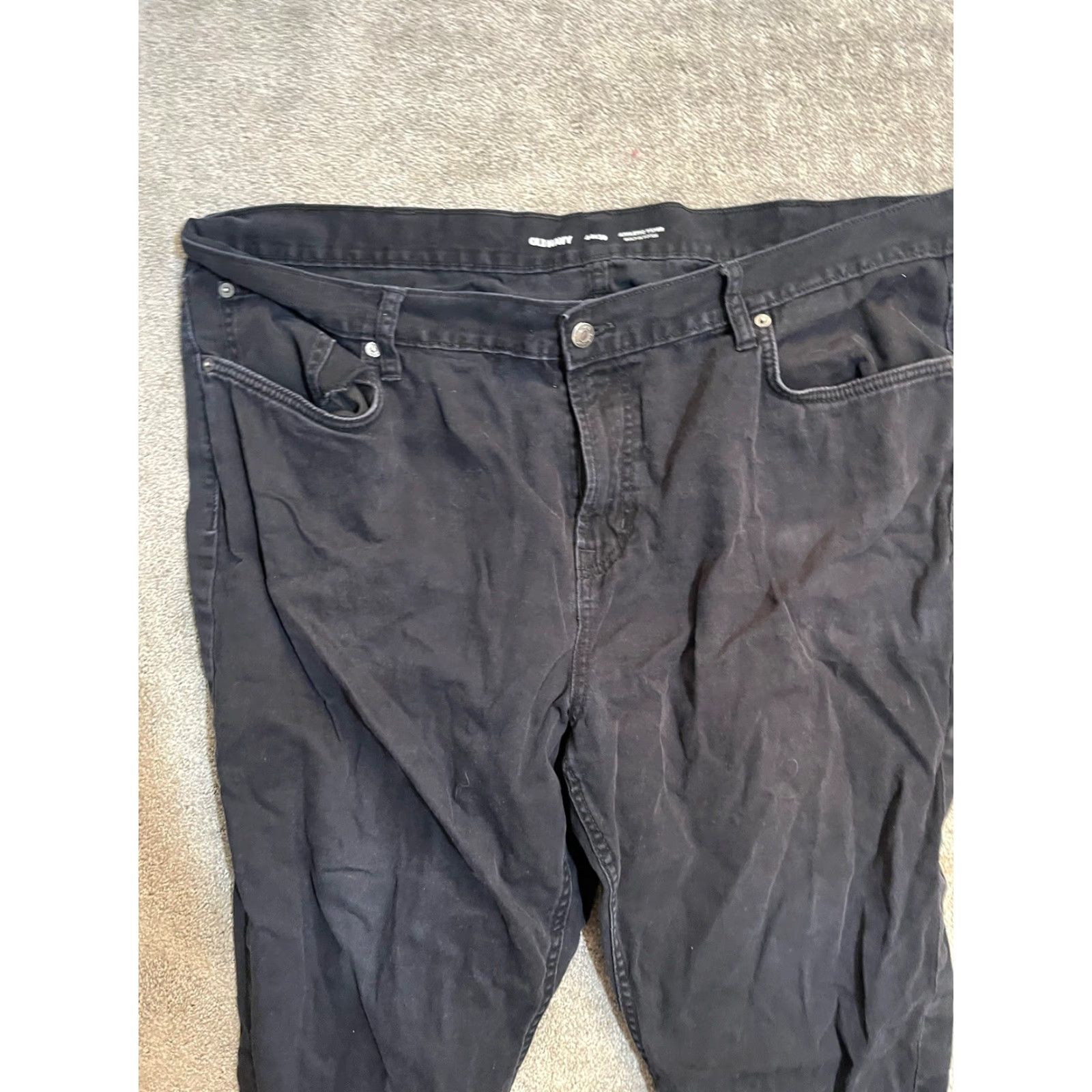 Old Navy Old Navy Jeans Dark Wash Black Athletic Taper Non-Stretch Denim Men's 44x21 Size 44 Regular Waist Inseam 21 Button Zip - Vintage: No Size US 44 / EU 60 - 2 Thumbnail