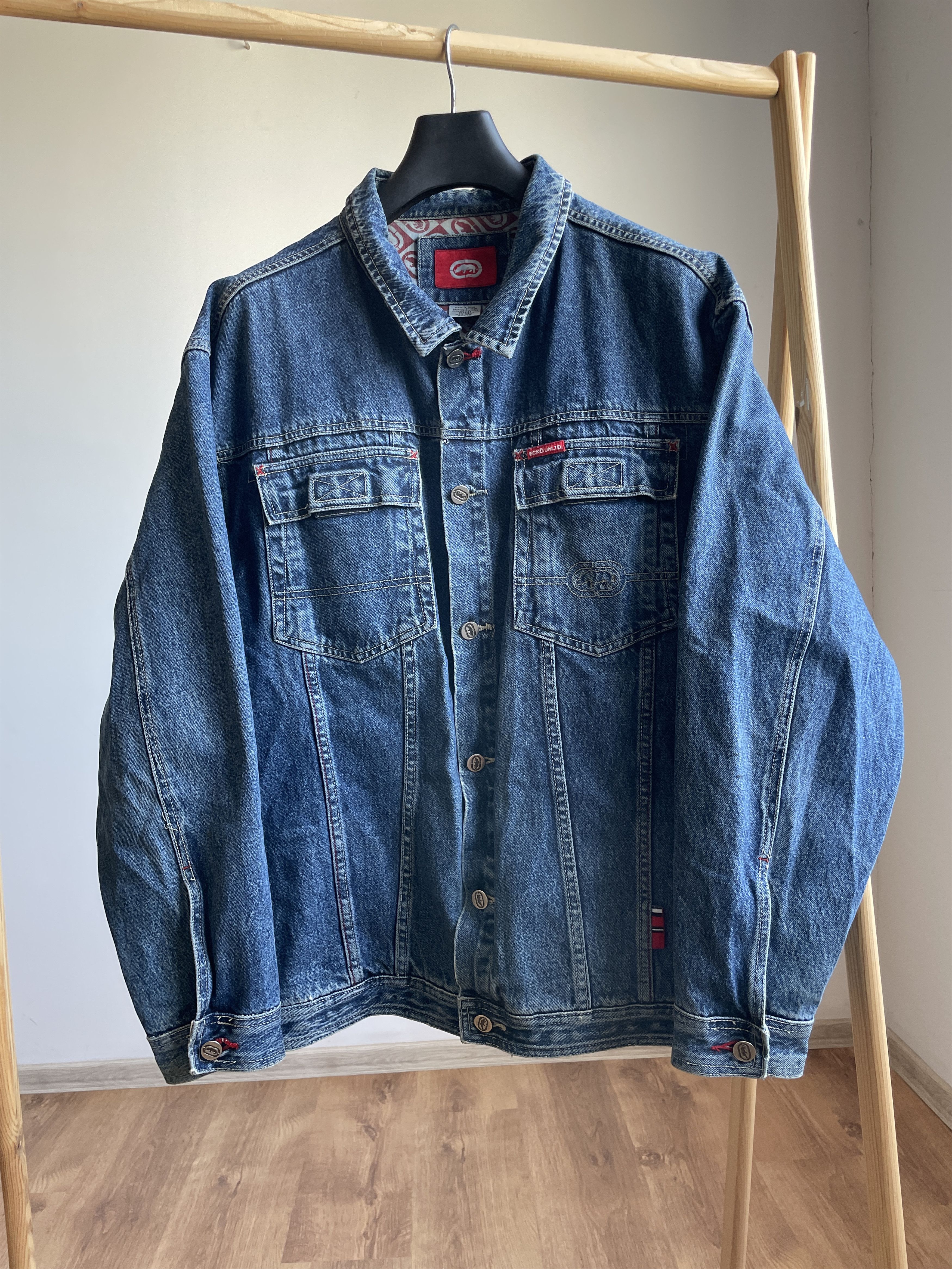 Ecko Unltd. Ecko Unltd Vintage Y2K 00's Denim Trucker Jacket Size XL Size US XL / EU 56 / 4 - 1 Thumbnail