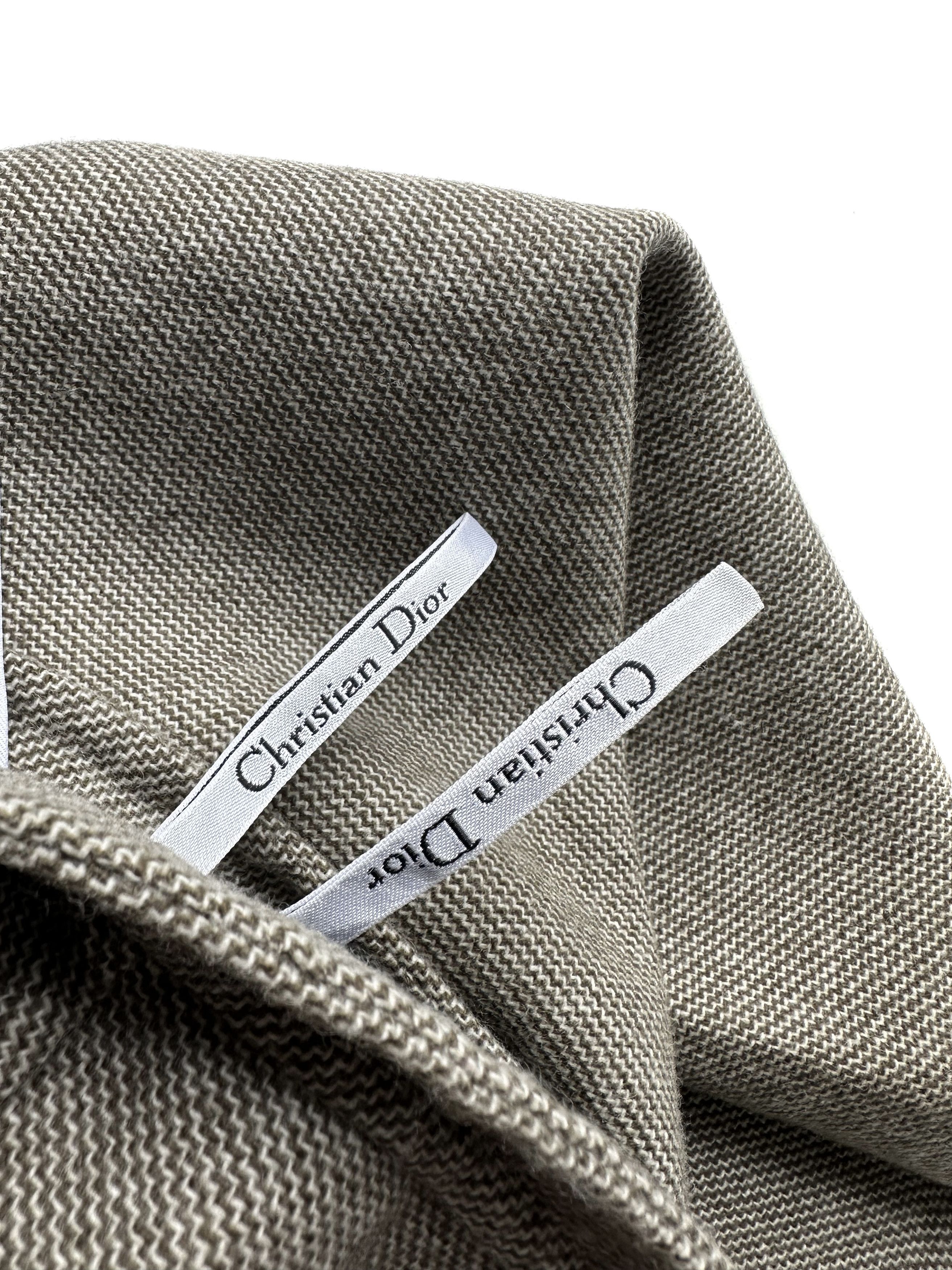 Christian Dior Monsieur × Dior × John Galliano Christian Dior ecru melange wool skirt Size 30" / US 8 / IT 44 - 4 Thumbnail