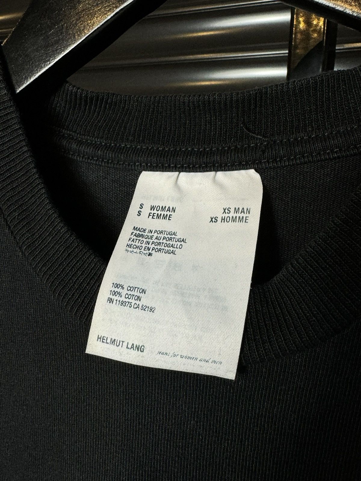 Helmut Lang Helmut Lang In Lang We Trust Black Tee - XS Size US XS / EU 42 / 0 - 5 Thumbnail