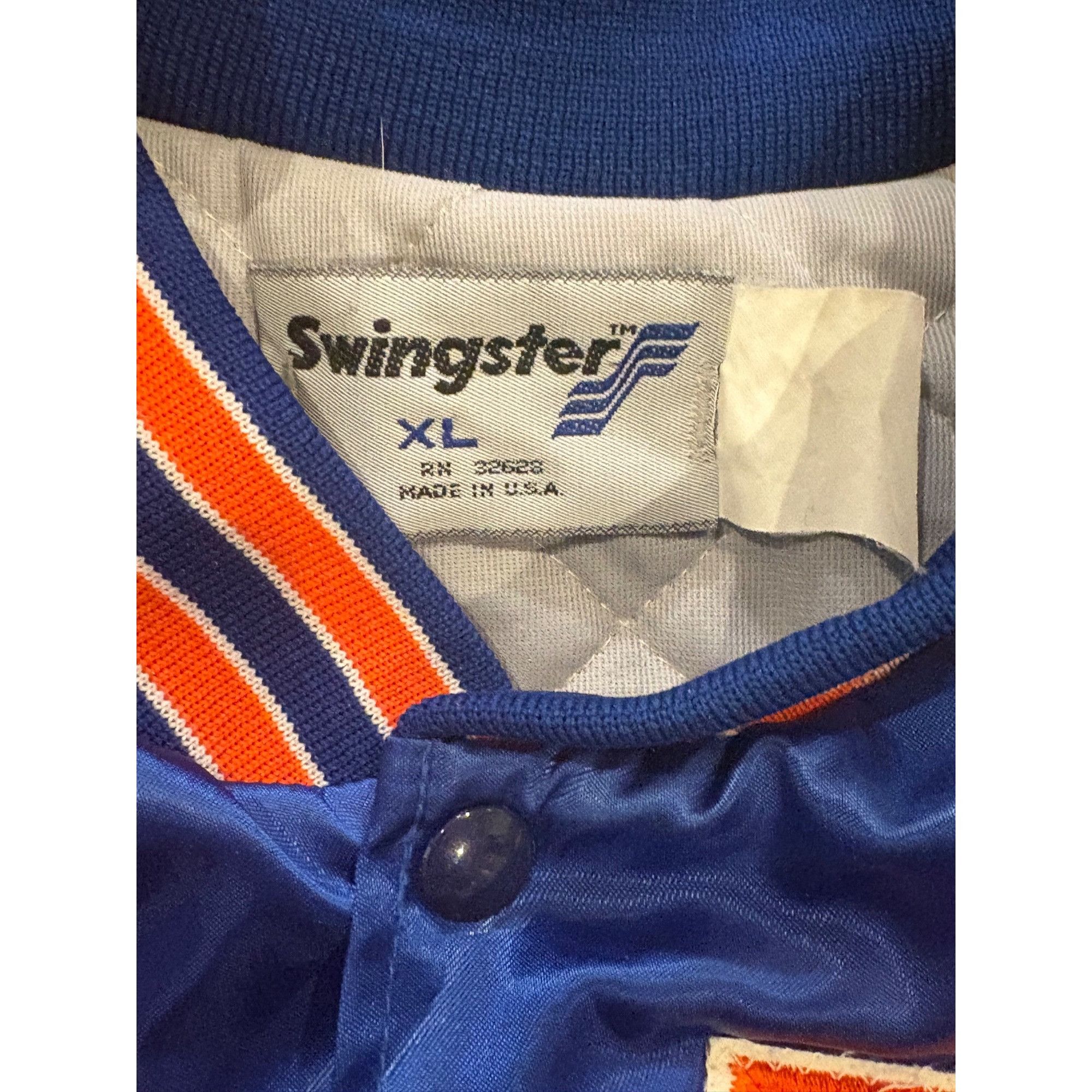 Swingster Vintage 80s Swingster New York Mets Spellout MLB Satin Bombe Size US XL / EU 56 / 4 - 6 Thumbnail