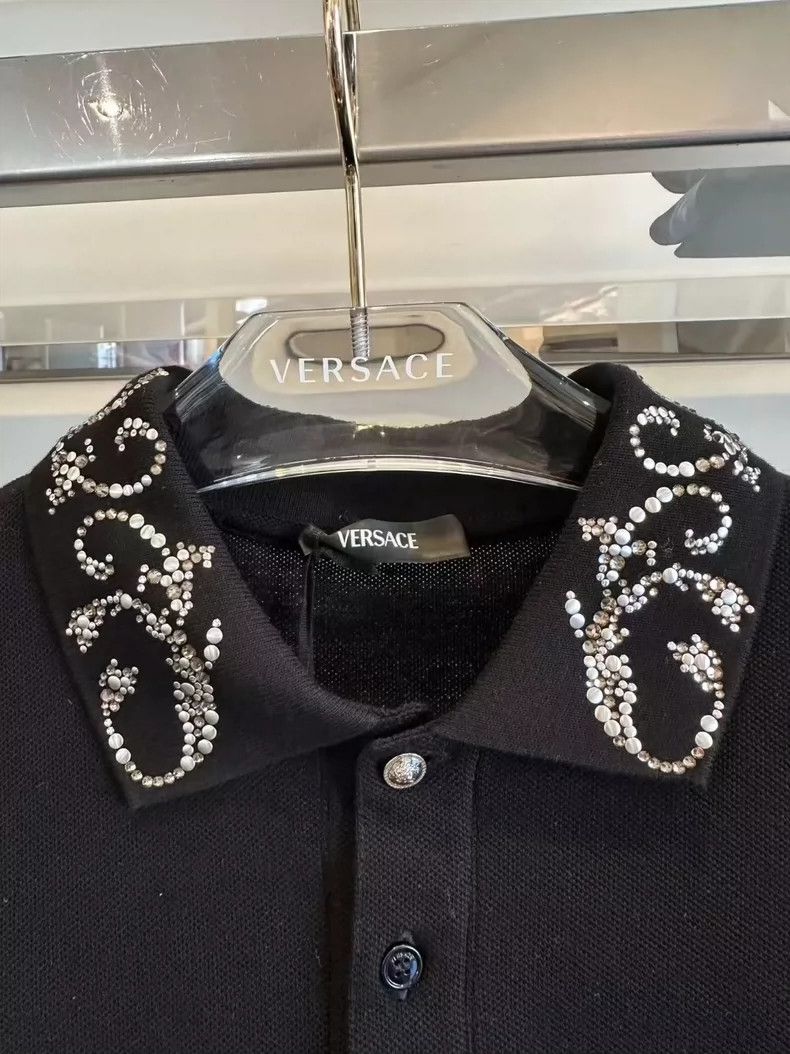 Versace Versace Brolded collar embroidered polo shirt Size US S / EU 44-46 / 1 - 2 Thumbnail