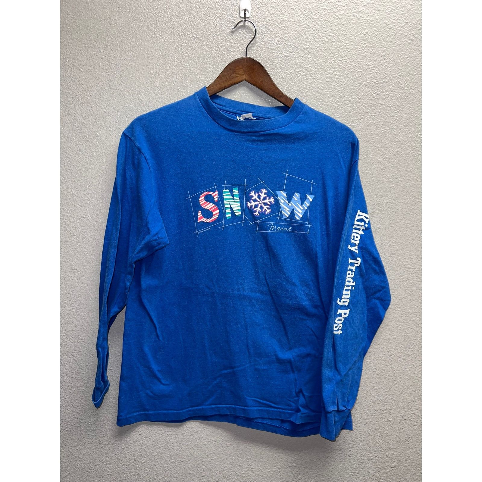Hanes Vintage Maine Shirt Snow Snowflake Kittery Trading Post 80s Size US M / EU 48-50 / 2 - 1 Thumbnail