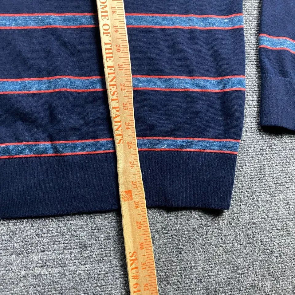 Gap Gap Sweater Men's Large Blue Striped V-Neck Pullover NWT Size US L / EU 52-54 / 3 - 7 Thumbnail
