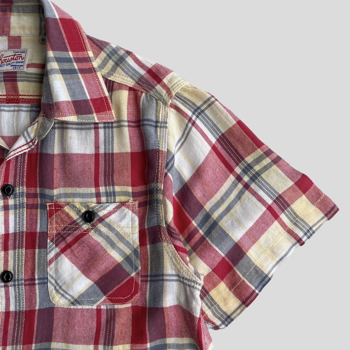Japanese Brand Houston Plaid Double Pocket Shirt Size US M / EU 48-50 / 2 - 3 Thumbnail
