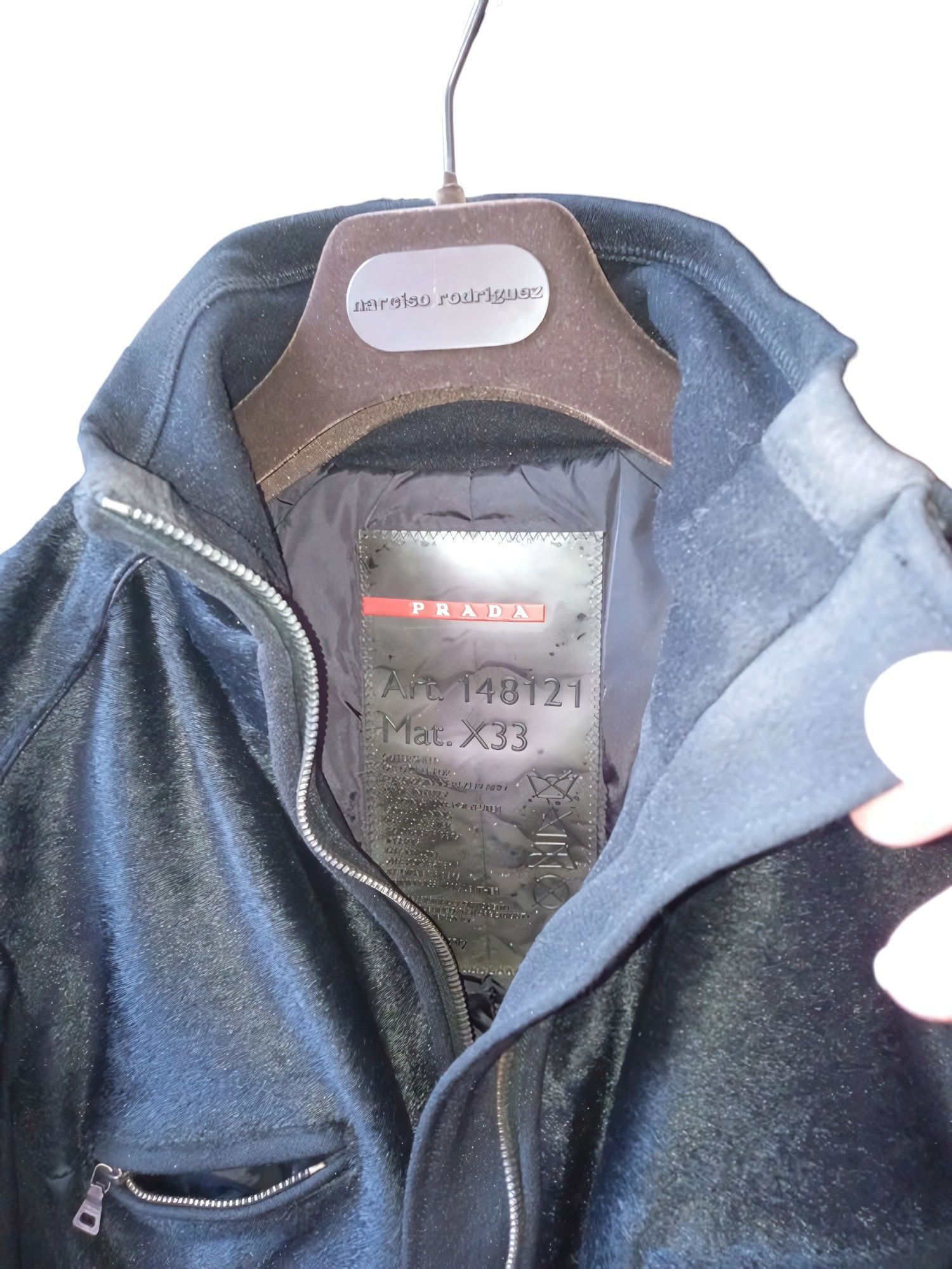 Prada PONY HAIR BIKER BOMBER JACKET Size M / US 6-8 / IT 42-44 - 2 Thumbnail