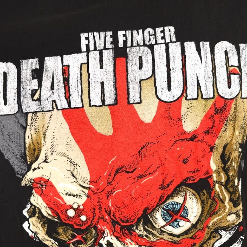 Vintage 5FDP T Shirt Mens Large Black Warhead Skull 5FDP Shirt Men Rock Music Skull Groove Metal Heavy Metal Size US L / EU 52-54 / 3 - 3 Thumbnail