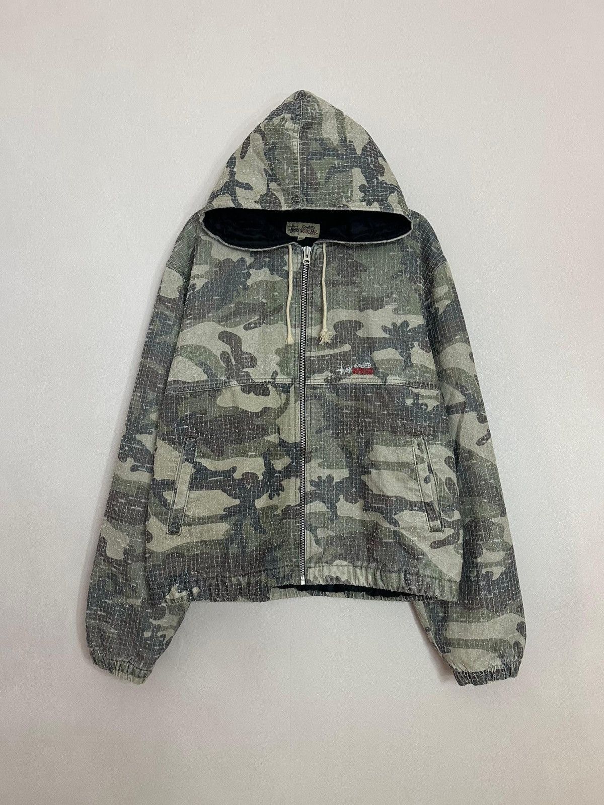 Stussy Stüssy Canvas Needle Punch Woodland Camo / Size: XXL Size US XL / EU 56 / 4 - 1 Thumbnail