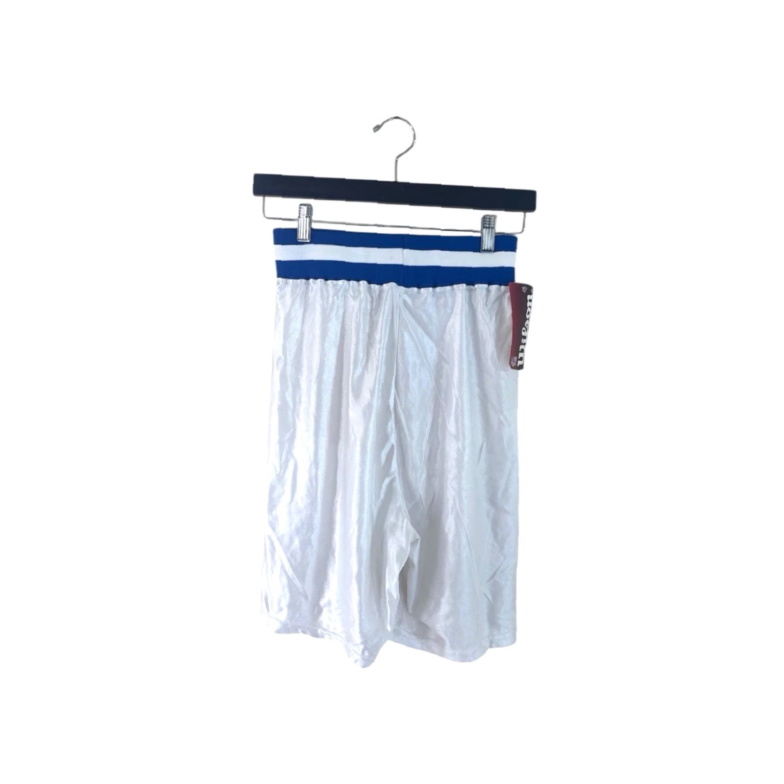 Wilson VINTAGE Wilson Basketball Shorts Mens S White 90s NWT NOS Made in USA Athletic 6.5” Inseam 13” Waist Drawstring USA 90s Size US 29 - 8 Thumbnail