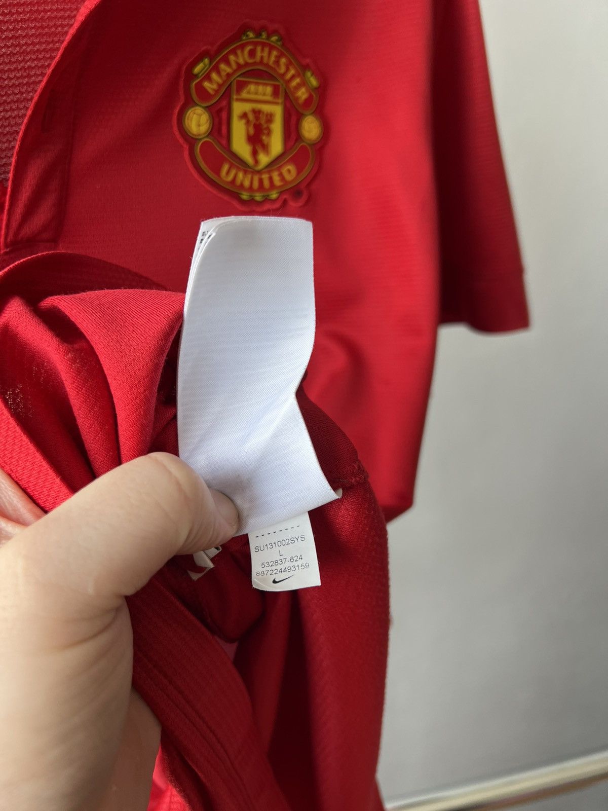 Nike 2013/14 MANCHESTER UNITED HOME SOCCER JERSEY FOOTBALL SHIRT Size US L / EU 52-54 / 3 - 16 Thumbnail