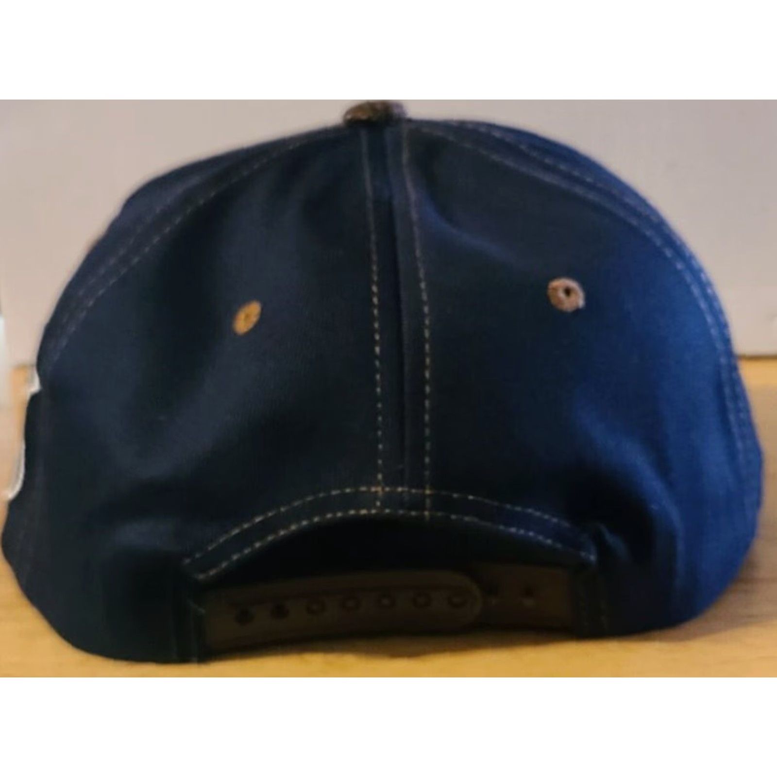Vintage VINTAGE Marijuana Leaf Cap Baseball Hat Adjustable Men Dark Blue Cannabis 420 90s Size ONE SIZE - 3 Thumbnail