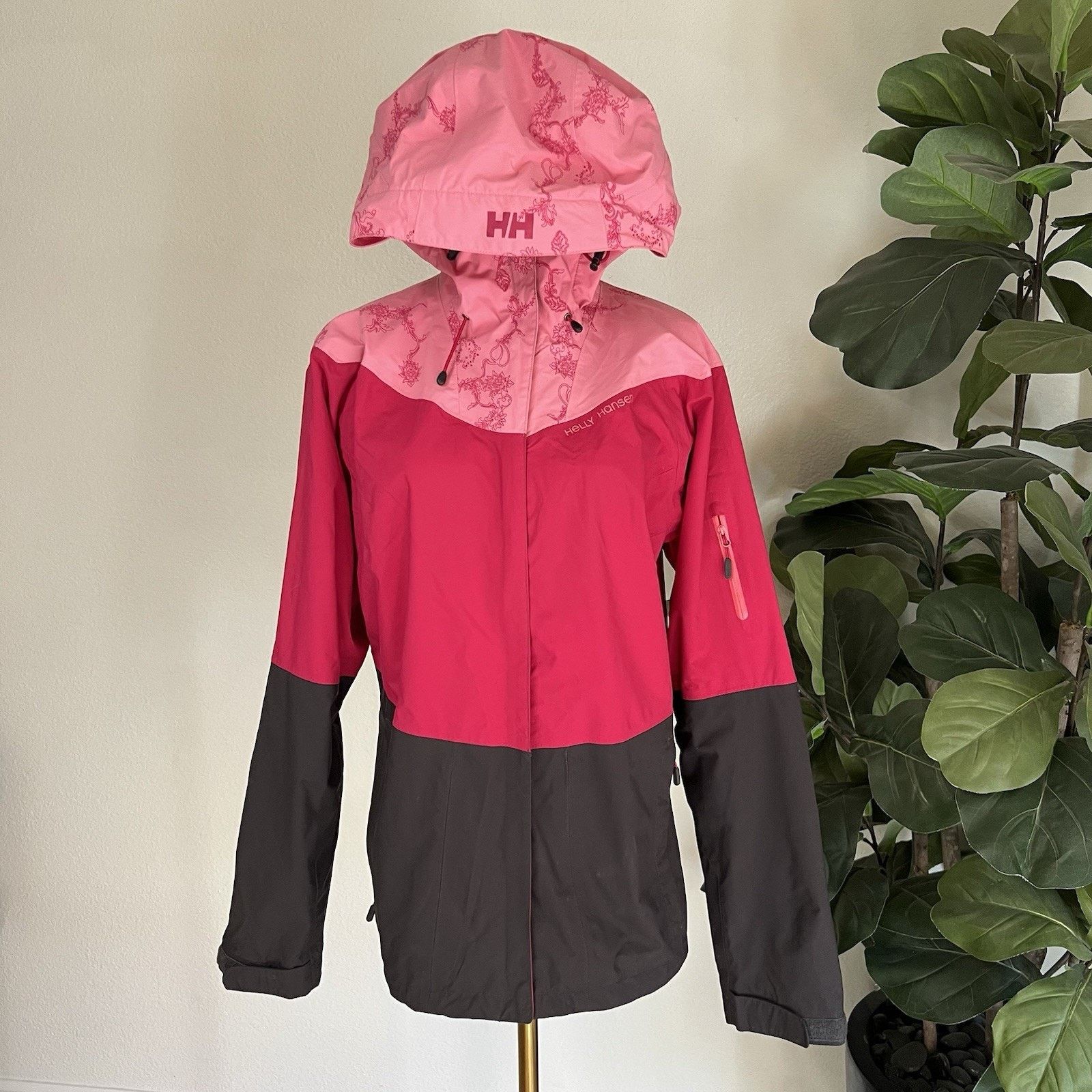 Helly Hansen Helly Hansen Vancouver Rain Jacket (L) Women Hooded Pink Size L / US 10 / IT 46 - 1 Thumbnail