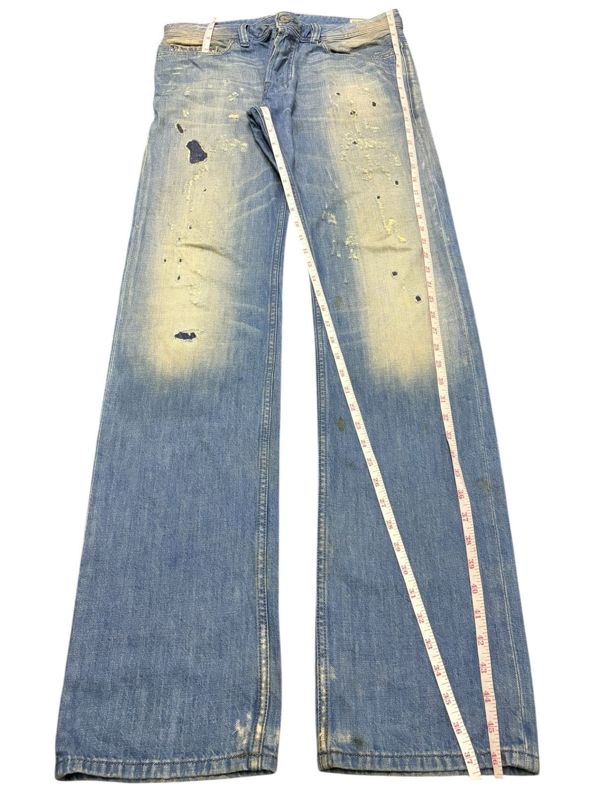 Diesel Vintage Italy Diesel Safado Mud Wash Distress Loose Jeans Size US 33 - 7 Thumbnail