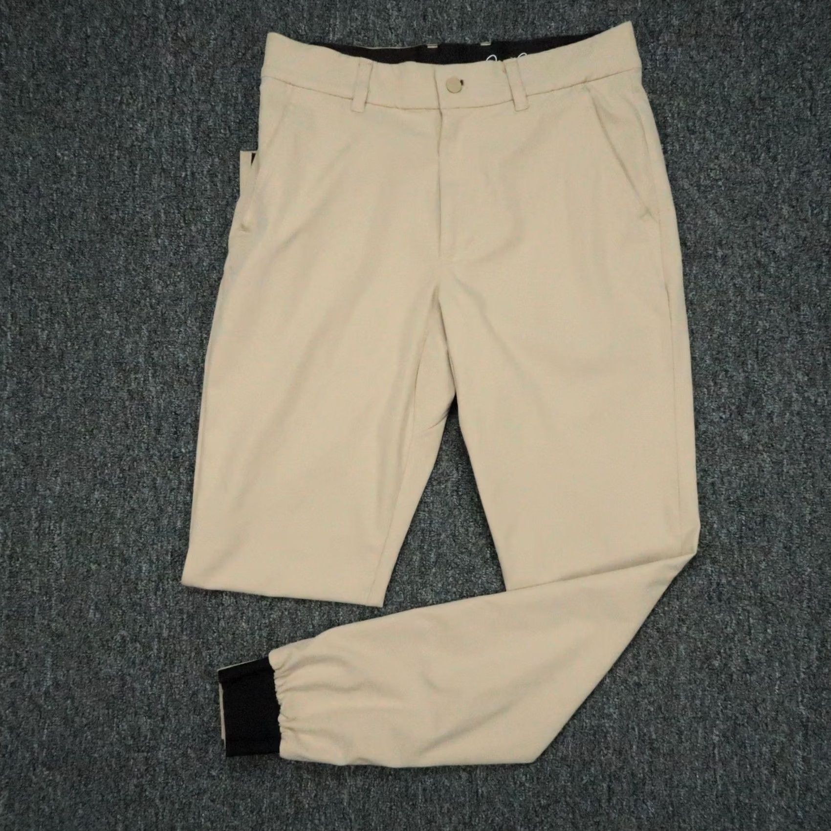 Vintage Good Good Pants Mens 28x30 Khaki Tan Jogger Zip Pocket Chino Stretch Size US 28 / EU 44 - 2 Thumbnail