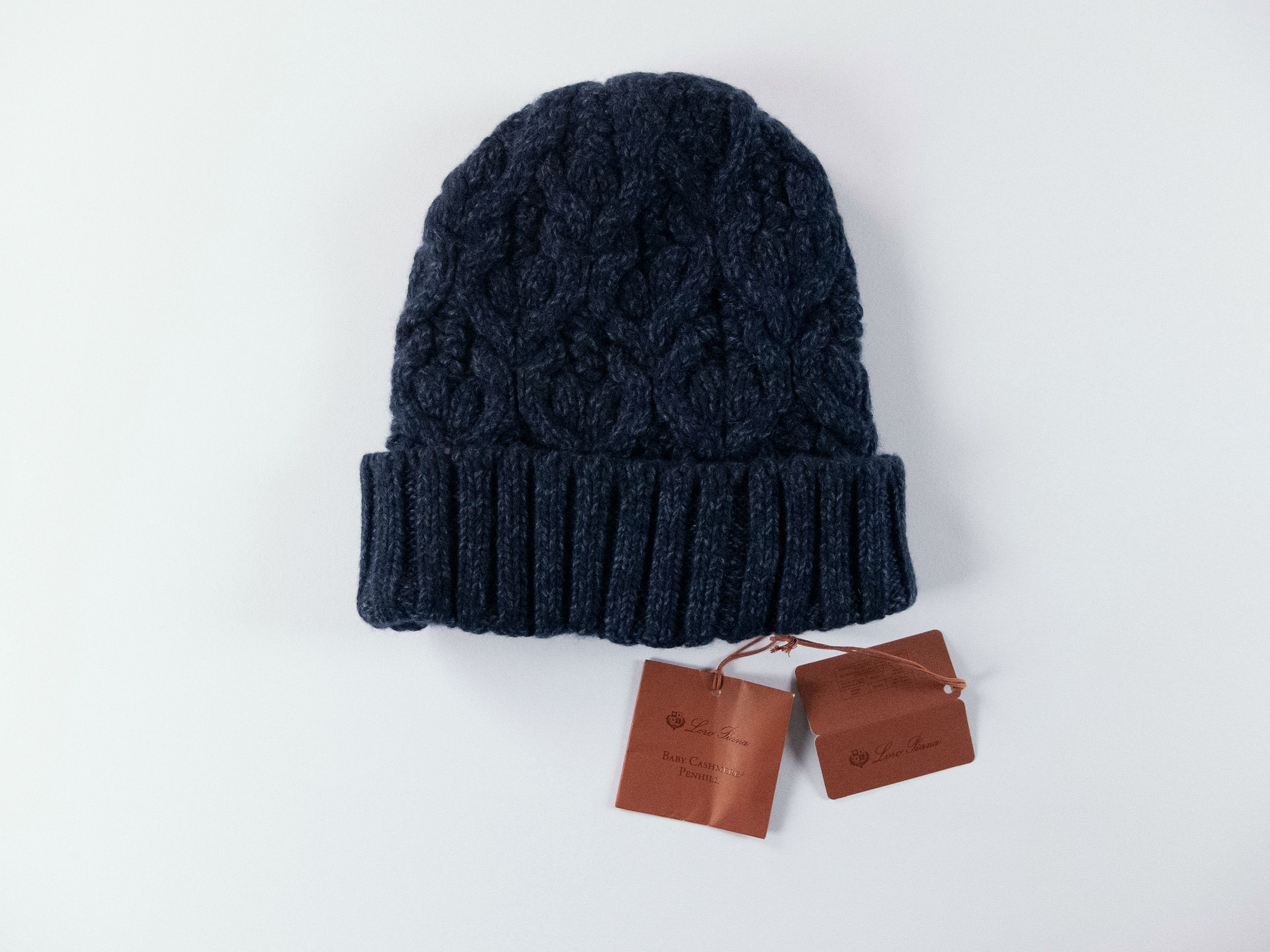 Loro Piana LORO PIANA Penhill navy blue baby cashmere beanie hat Size ONE SIZE - 1 Thumbnail