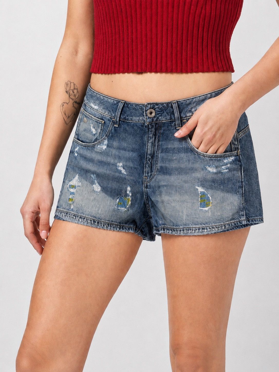 G-Star G-Star Raw Arc Boyfriend Restored Denim Shorts Distressed Size 34" / US 12 / IT 48 - 1 Thumbnail