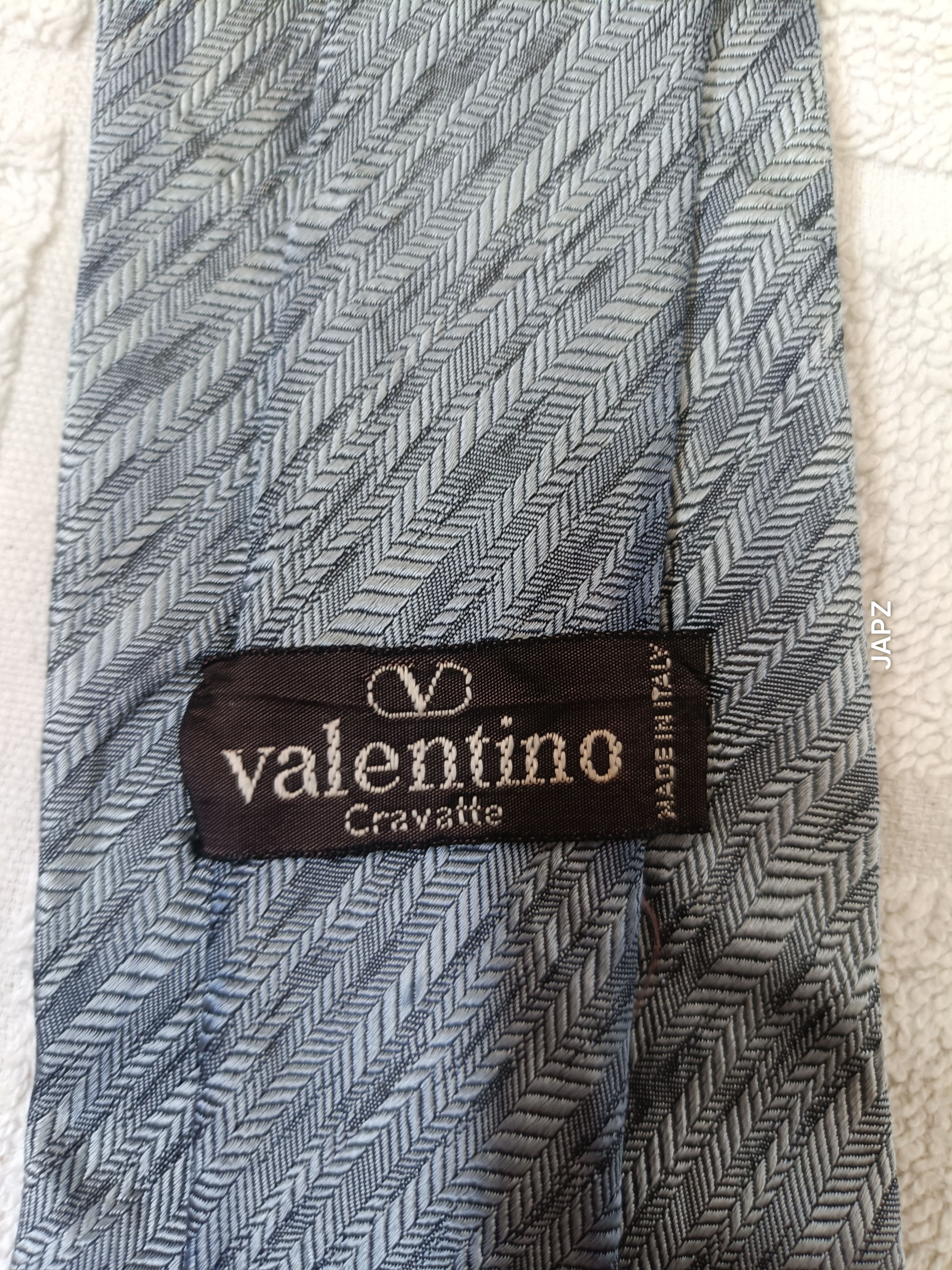 Valentino Vintage Valentino jacquard herringbone silk tie Size ONE SIZE - 3 Thumbnail