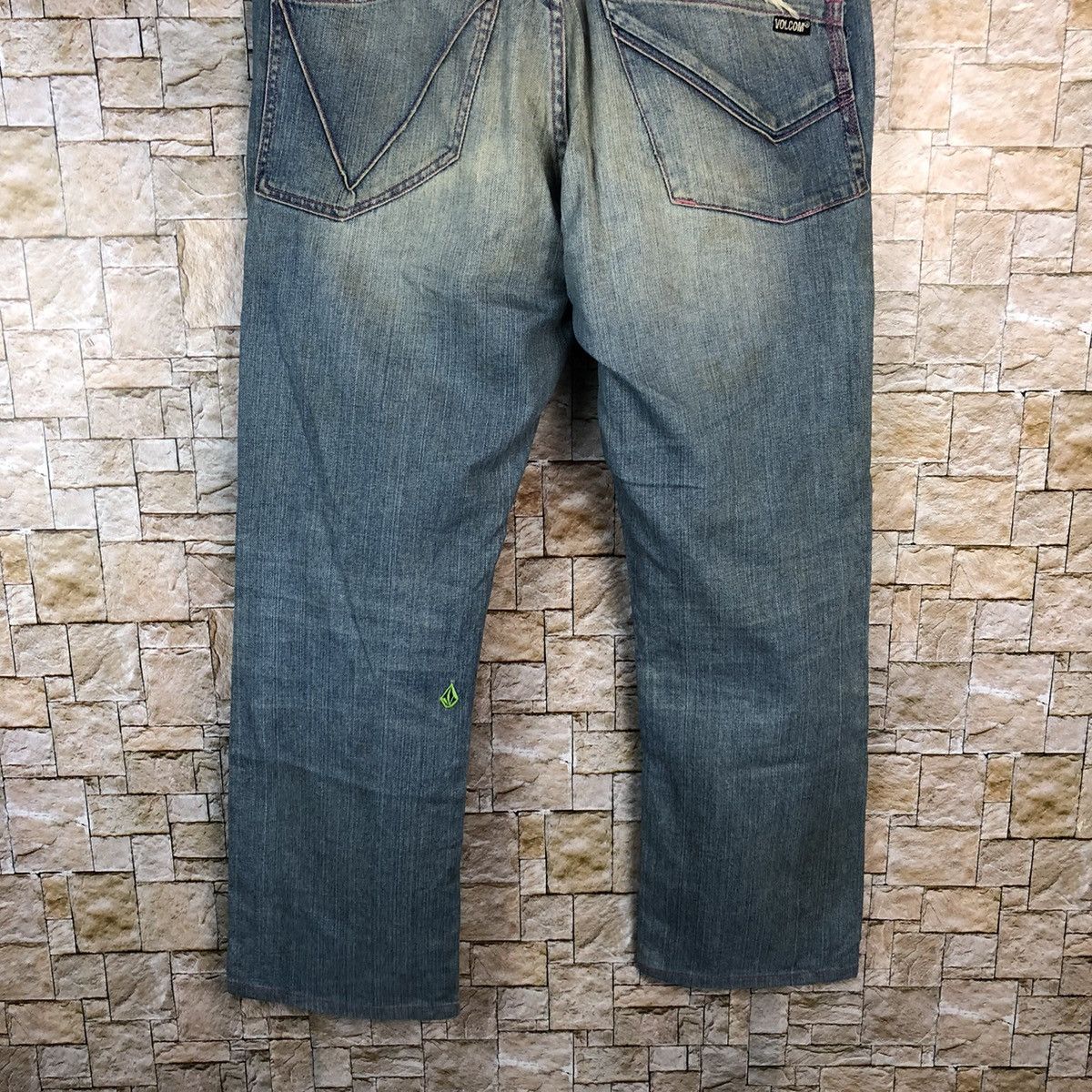 Volcom Volcom vintage skate Blue faded Denim Pants #A1169 Size US 33 - 14 Thumbnail