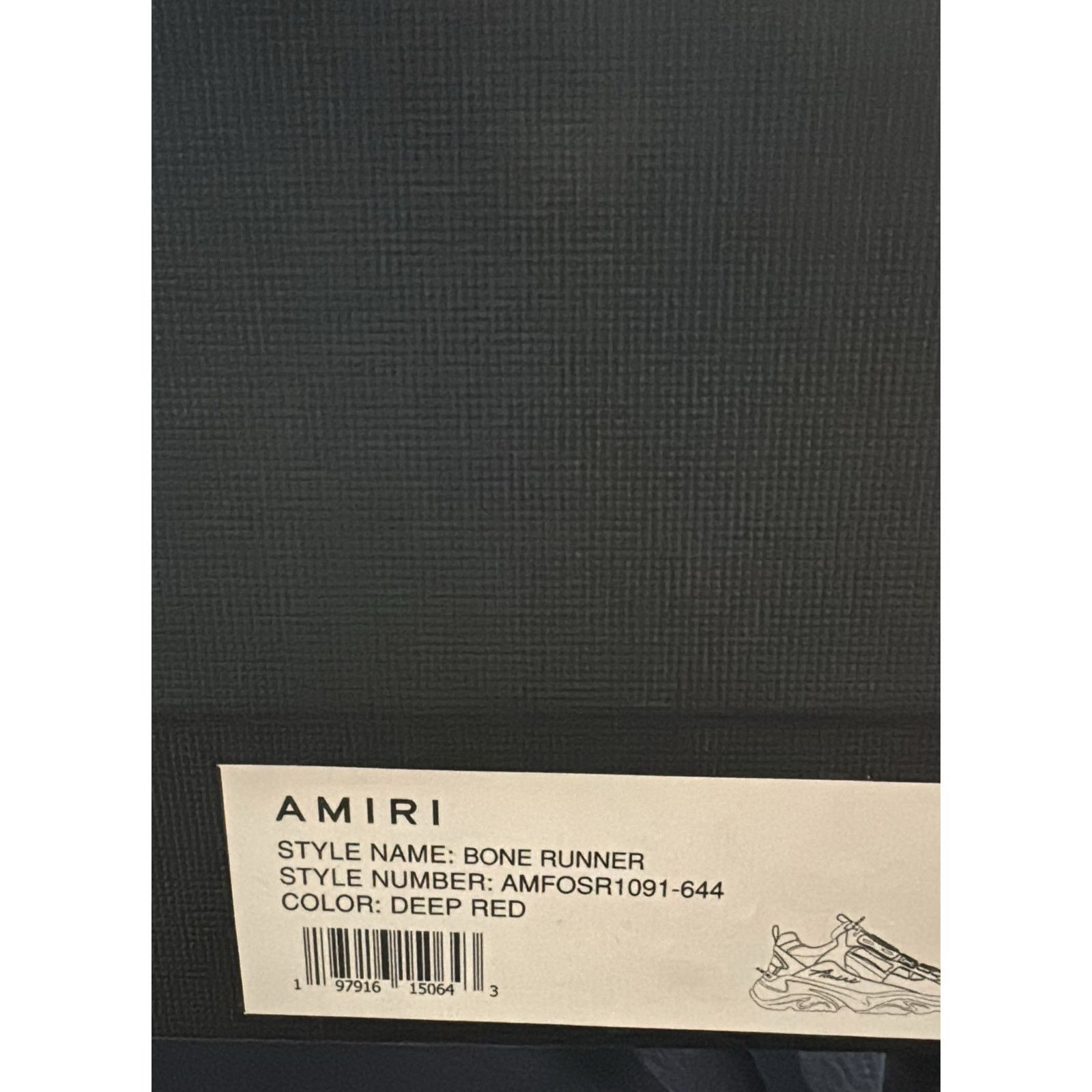 Amiri o1rshd1 Q:2 / Bone Runner Low-Top Sneakers in Deep Red Size US 13 / EU 46 - 12 Thumbnail