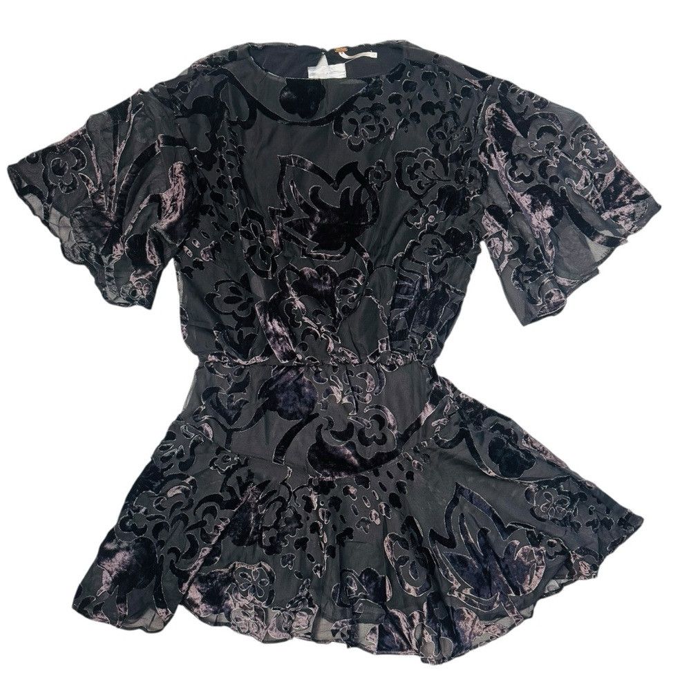 Free People New Free People Manuka Burnout Velvet Mini Dress Size XS Size XS / US 0-2 / IT 36-38 - 6 Thumbnail