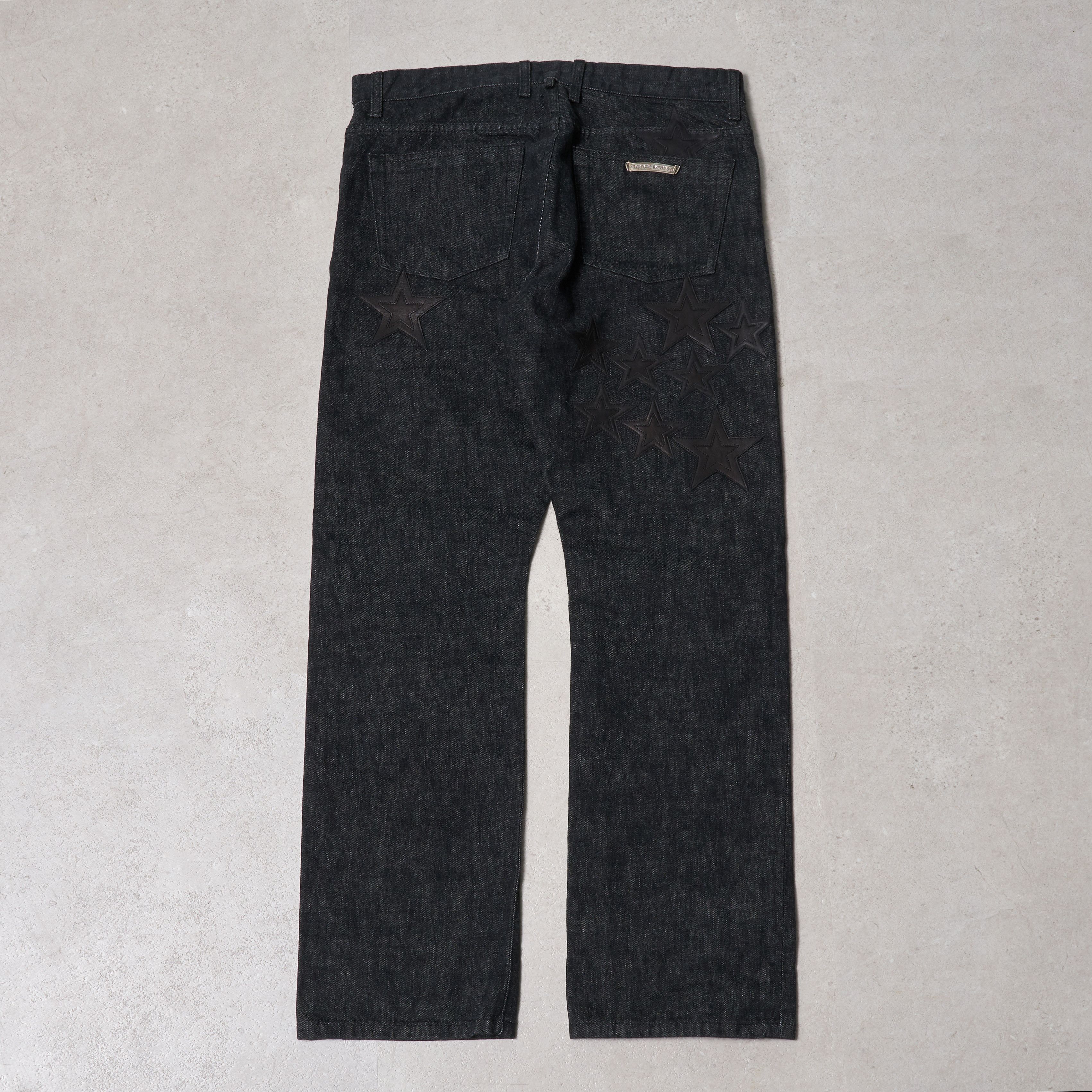 Chrome Hearts CHROME HEARTS Black Double Knee Star Patches Denim Size US 34 / EU 50 - 3 Thumbnail