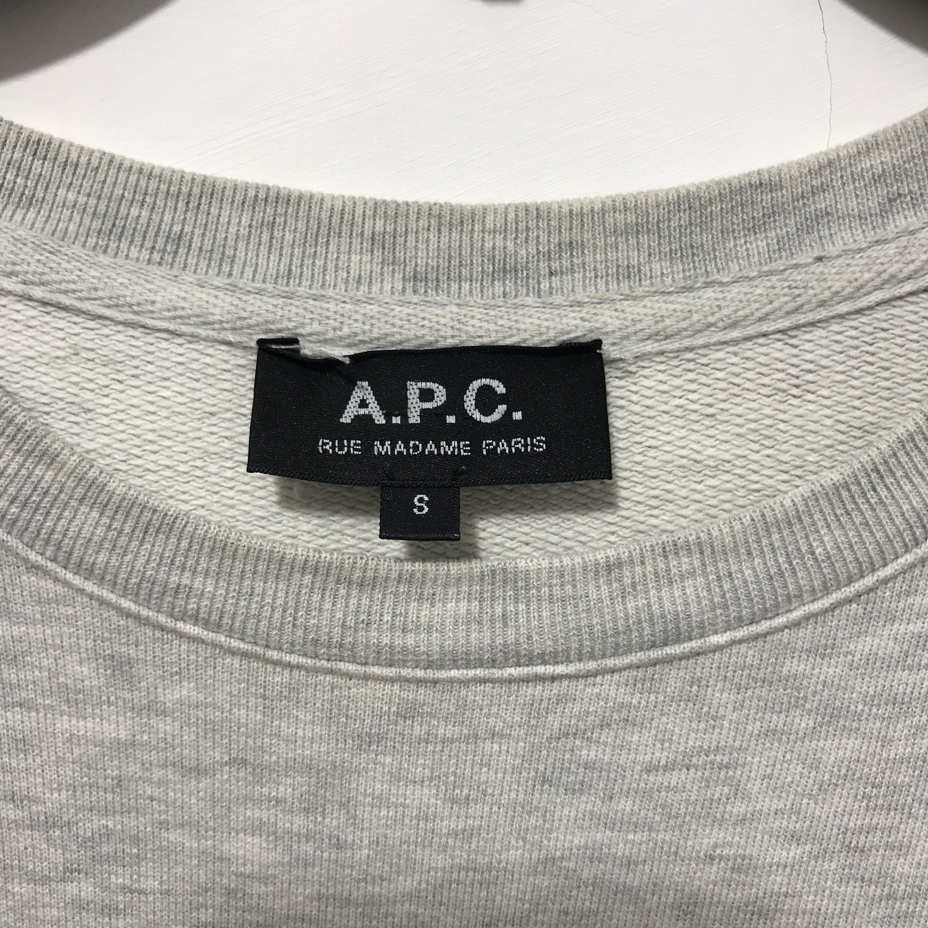 A.P.C. APC BIG LOGO UNISEX SWEATERS GREY Size S / US 4 / IT 40 - 2 Thumbnail