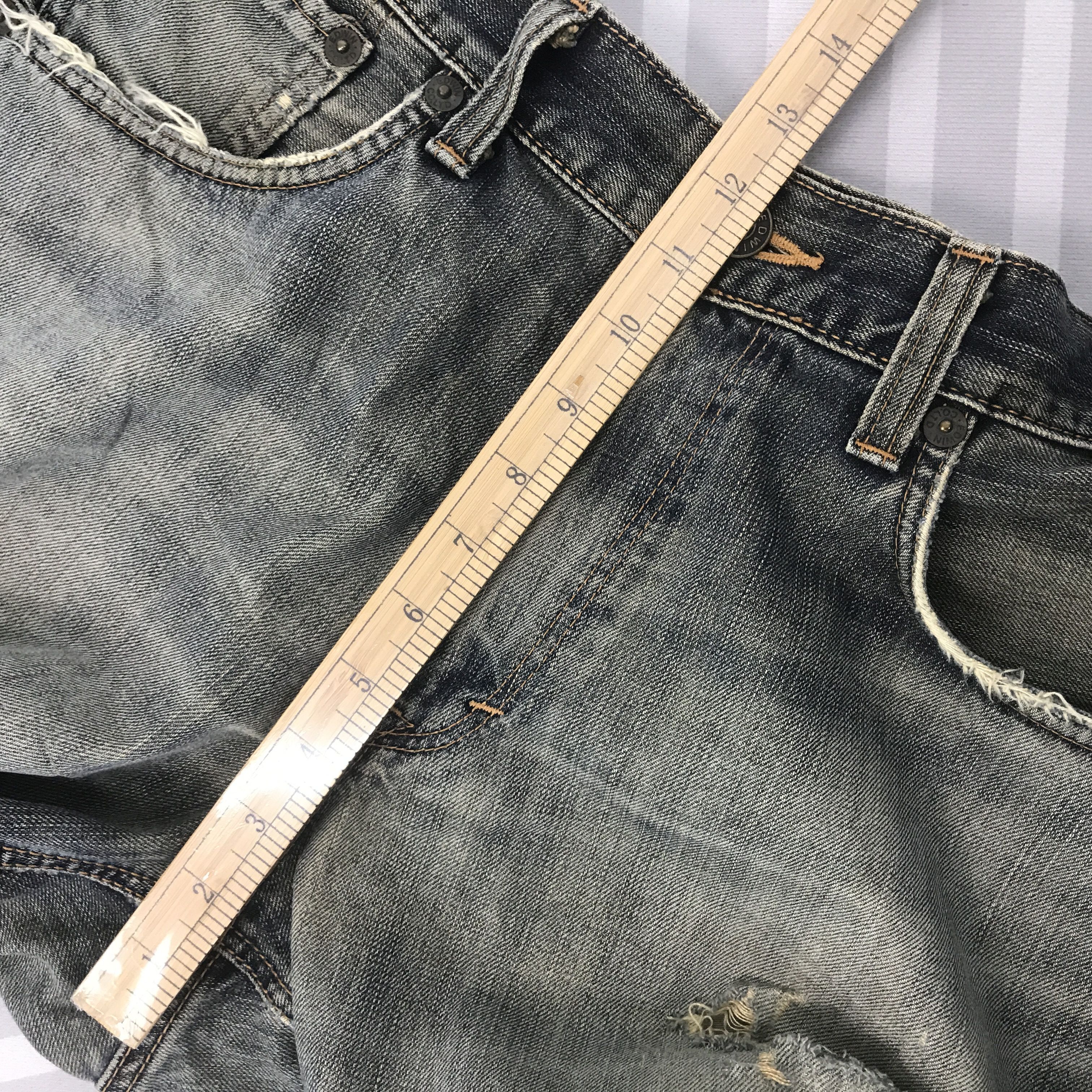 Edwin × Vintage Rusty Denim Edwin 503 Premium Distressed pants Size US 34 / EU 50 - 9 Thumbnail
