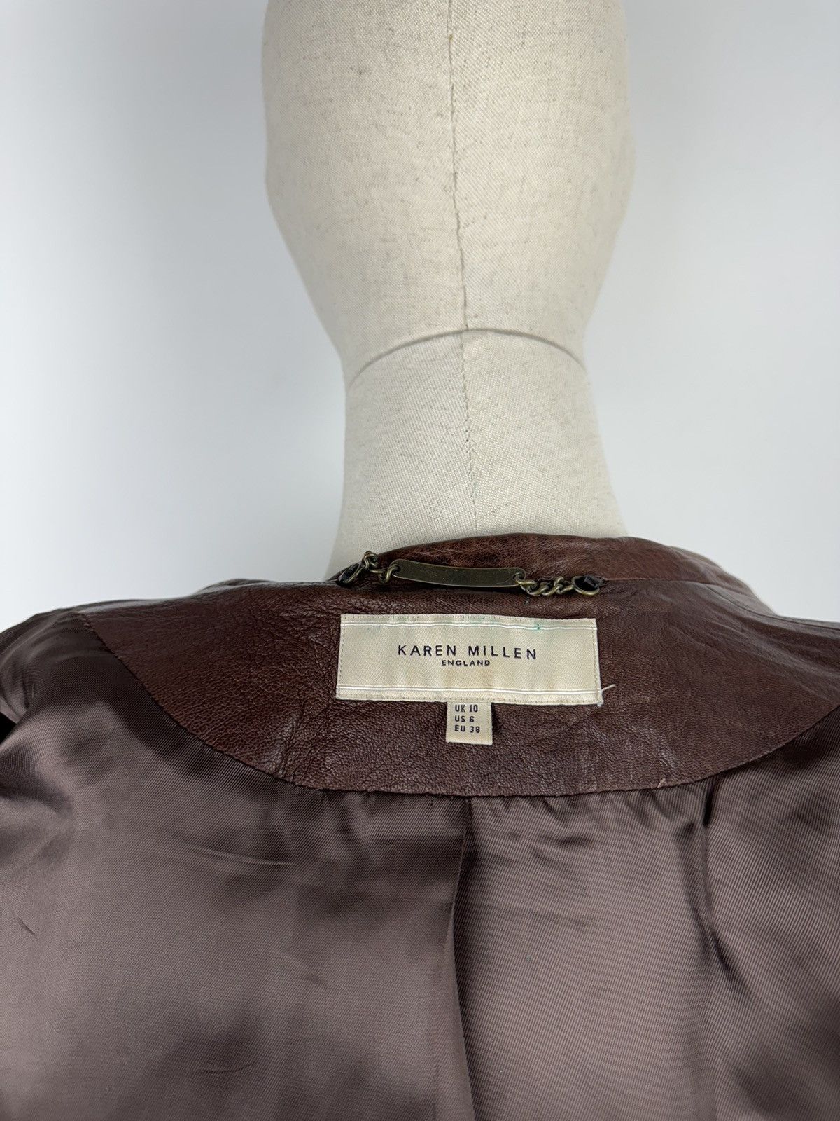 Japanese Brand × Karen Millen Karen Millen Leather Cropped Jacket size US 6 Size M / US 6-8 / IT 42-44 - 8 Thumbnail
