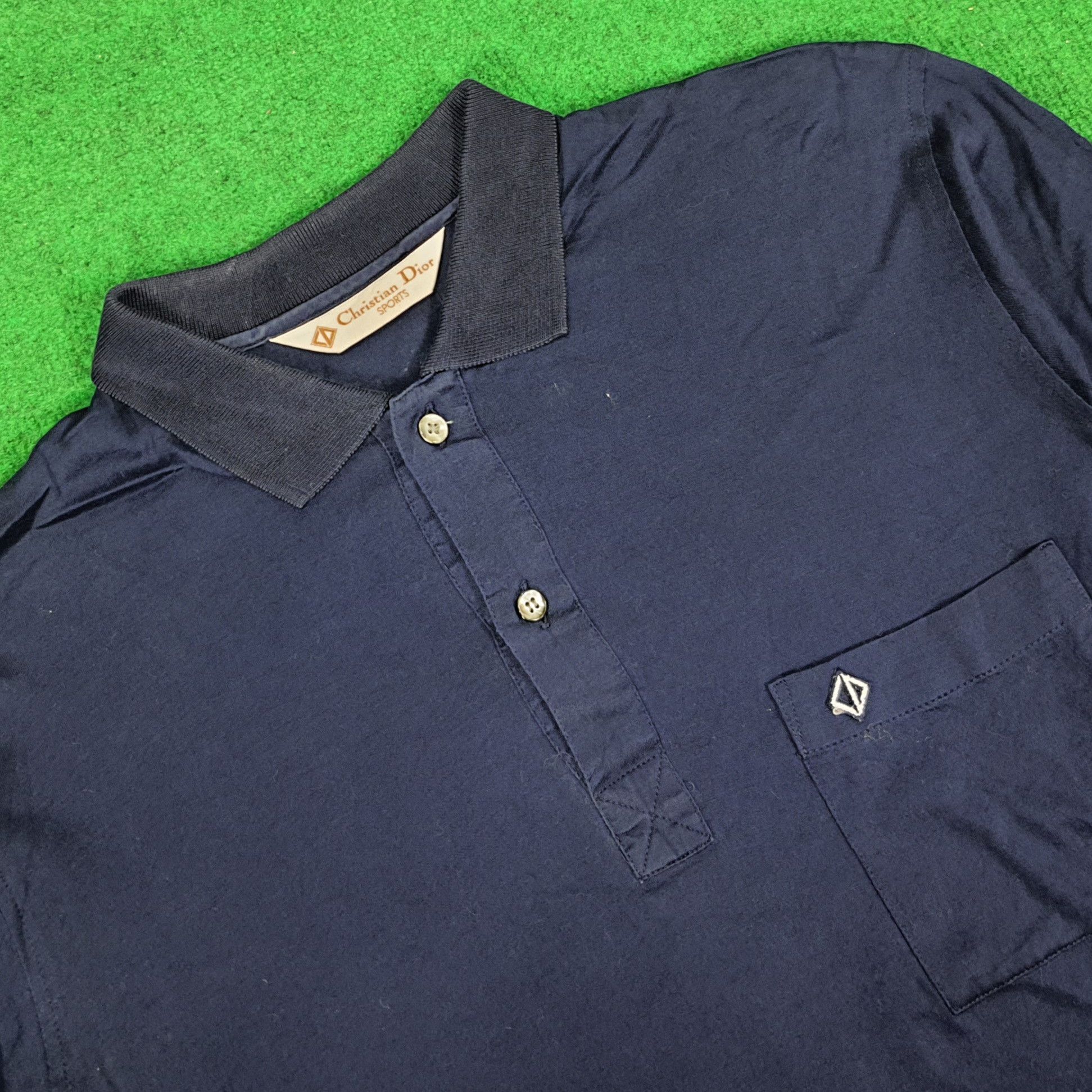 Christian Dior Monsieur × Vintage Vintage Christian Dior Sports Long Sleeve Polo Shirt Size US M / EU 48-50 / 2 - 2 Thumbnail