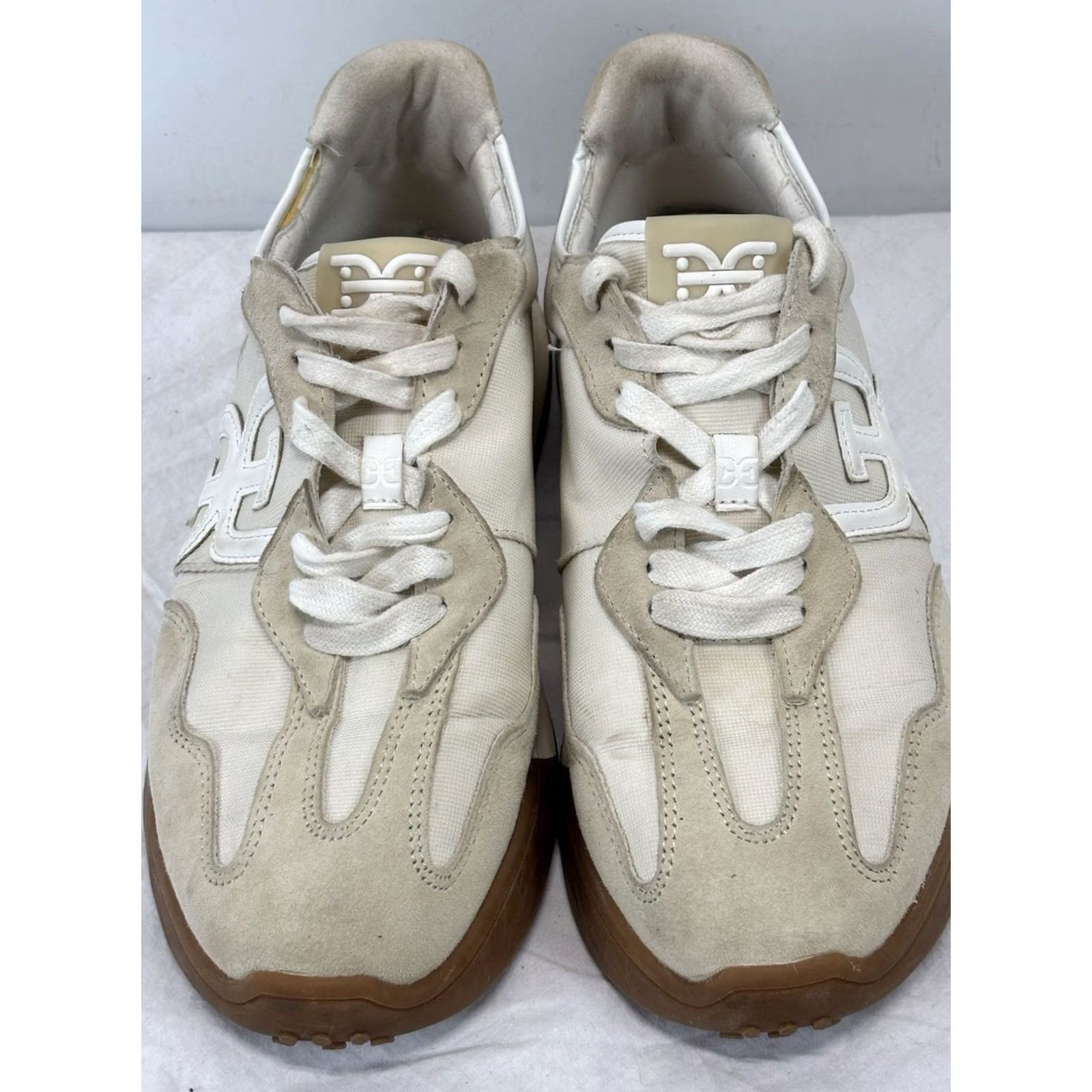 Sam Edelman Sam Edelman Langley Sneaker Beige Womens US 9 EU 40 Leather/Textile Lace Up Athletic Shoes Size US 9 / IT 39 - 3 Thumbnail