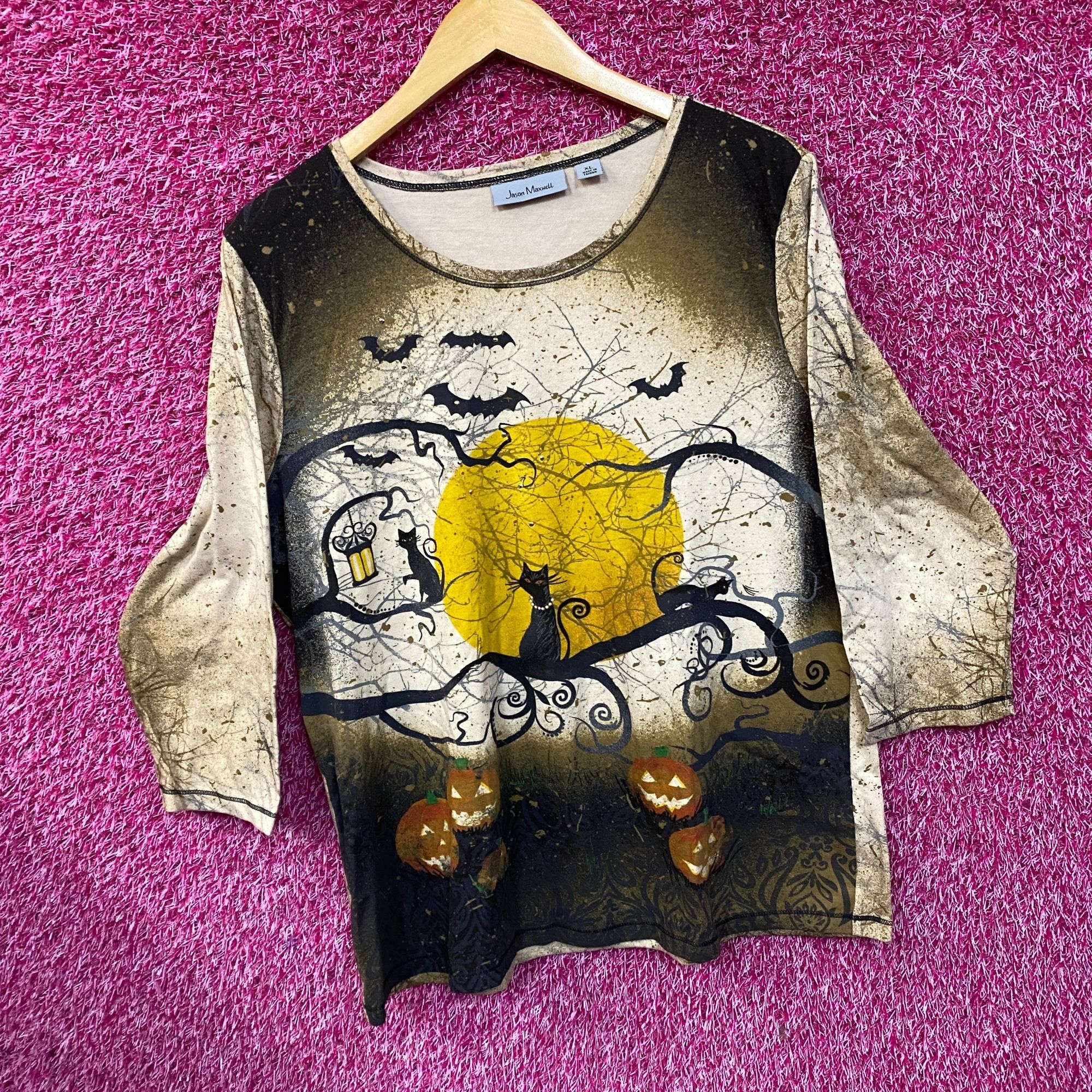 Other Halloween Top Full Moon Witchy Quarter Sleeve T-Shirt XL Size XL / US 12-14 / IT 48-50 - 1 Thumbnail