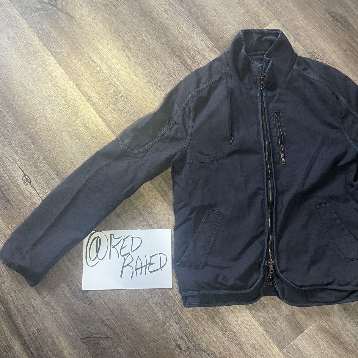 Armani Exchange OVERDYED BLACK/BLUE DENIM JACKET Size US S / EU 44-46 / 1 - 2 Thumbnail