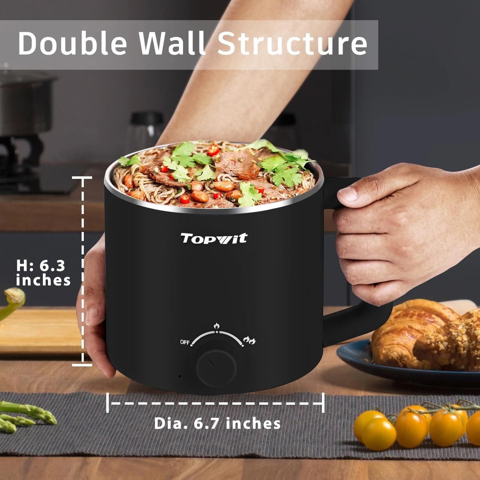 Other Topwit 1.2L Electric Hot Pot for Cooking, Non-Stick Size ONE SIZE - 3 Thumbnail