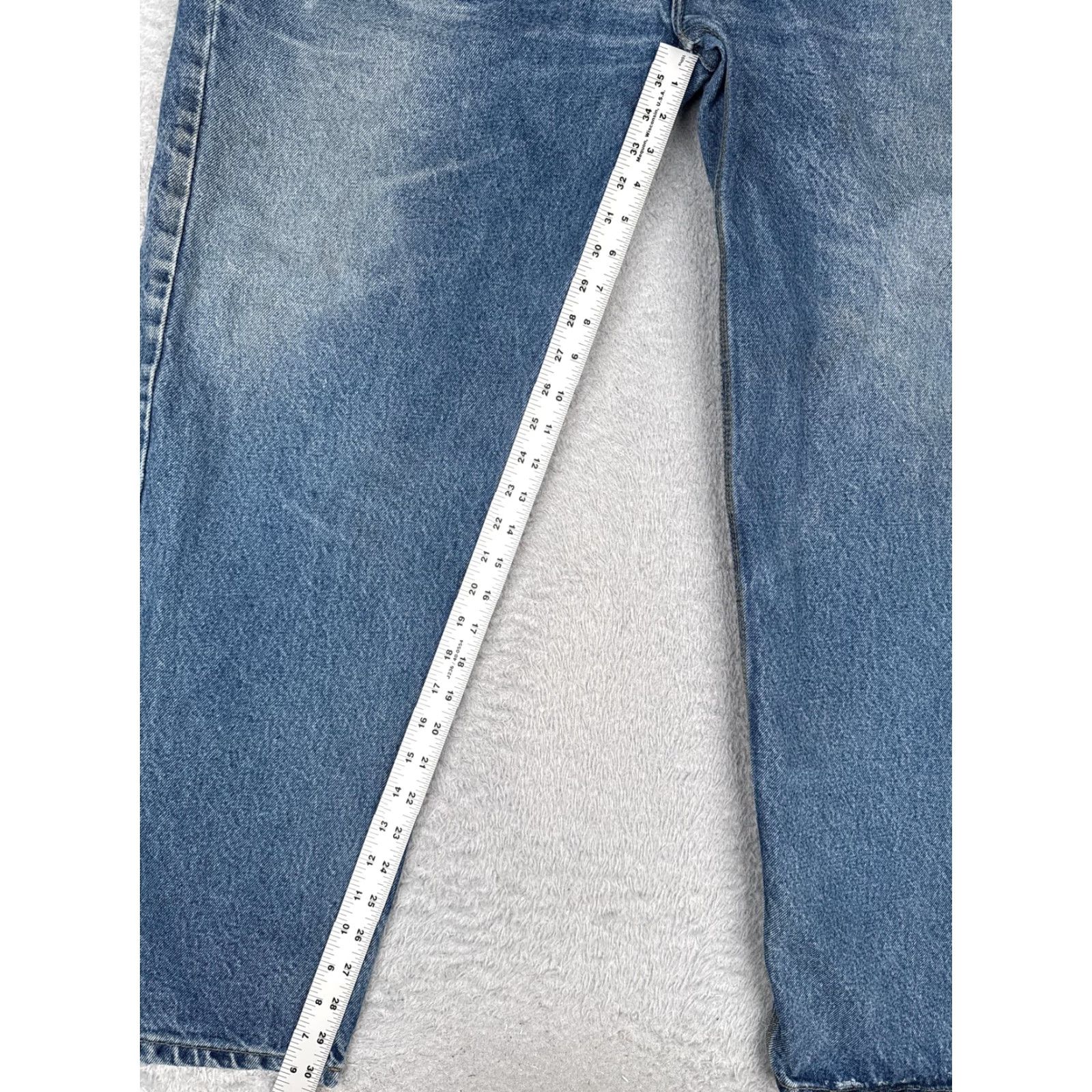 Carhartt VINTAGE Carhartt Jeans Mens 44x32 Blue Relaxed Straight Leg Workwear Medium Wash Size US 44 / EU 60 - 7 Thumbnail