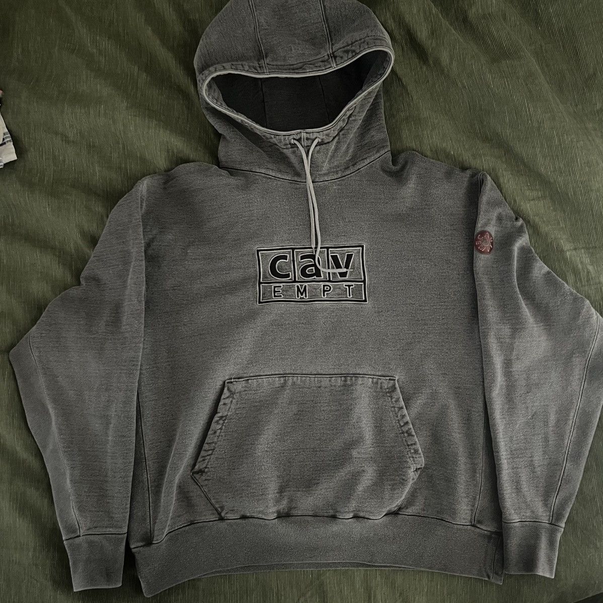 Cav Empt Overdye Wide Rib Cut Zip Hoody Large Charcoal | Grailed