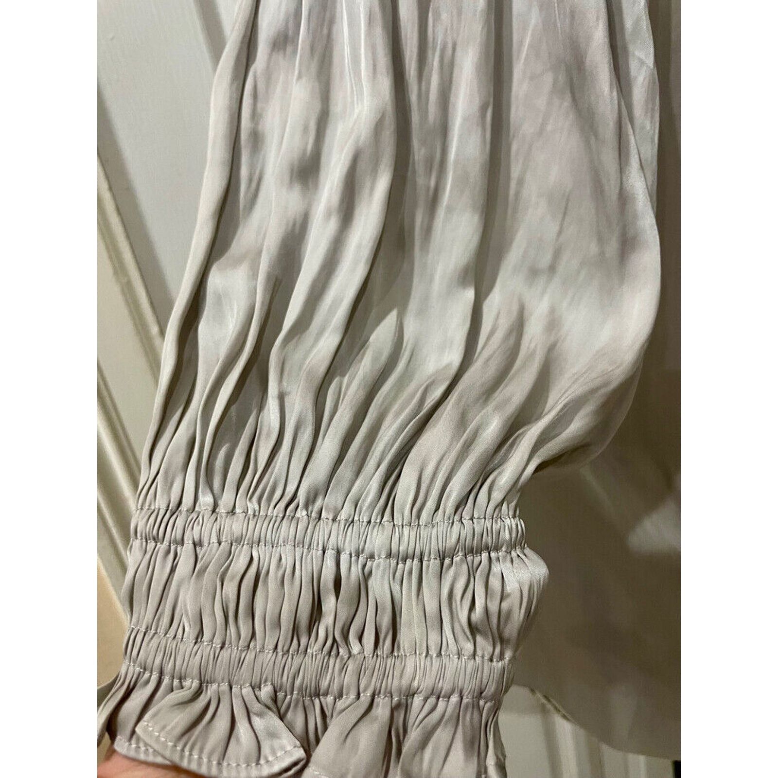 Ramy Brook RAMY BROOK VERSATILE PUFF SLEEVES BLOUSE CRISTAL GREY SZ XS Size XS / US 0-2 / IT 36-38 - 10 Thumbnail
