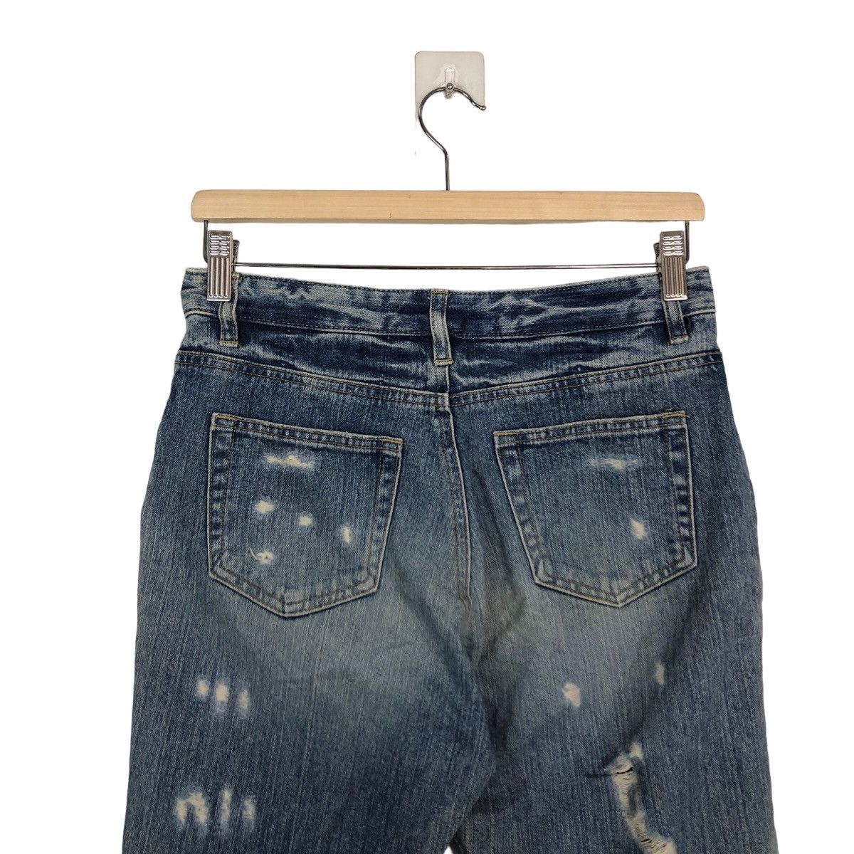 Japanese Brand 🔥RARE BOWCUT DISTRESSED DENIM JEANS LIVRE CLAIRE JAPAN Size US 28 / EU 44 - 7 Thumbnail