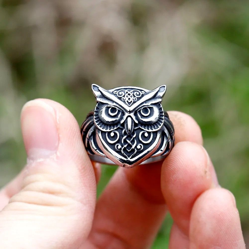 Jewelry Anel Amulet owl Ring Streetwear Jewelry Fashion Gift Size ONE SIZE - 2 Thumbnail