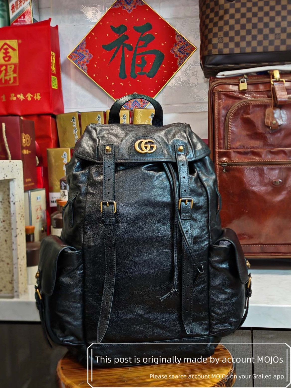 Gucci Gucci Marmont Leather Runway Logo Backpack mojos117 Size ONE SIZE - 1 Thumbnail