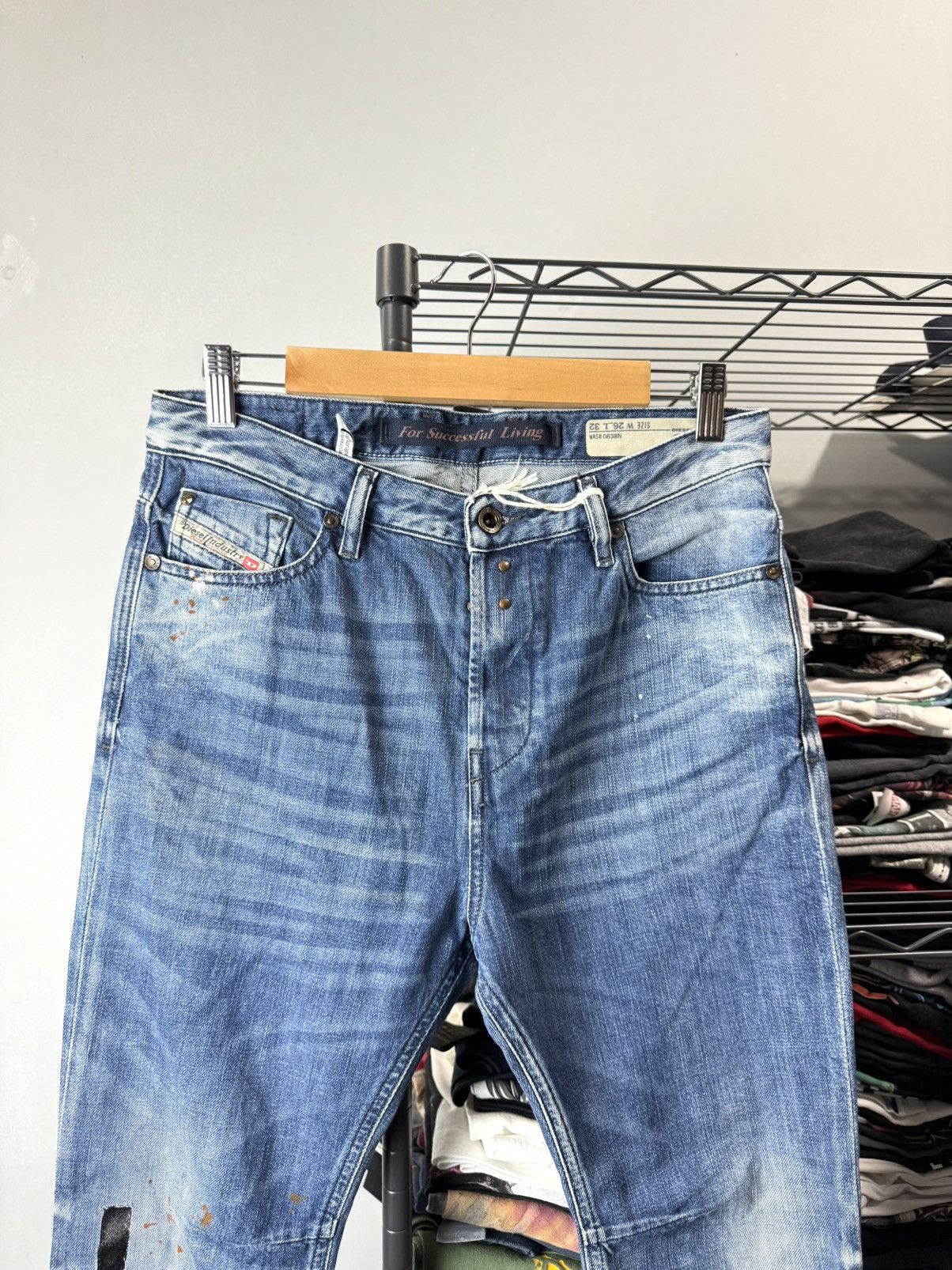 Diesel Vintage Diesel Archive Denim Pants Designer Y2K Affiction Size US 26 / EU 42 - 3 Thumbnail